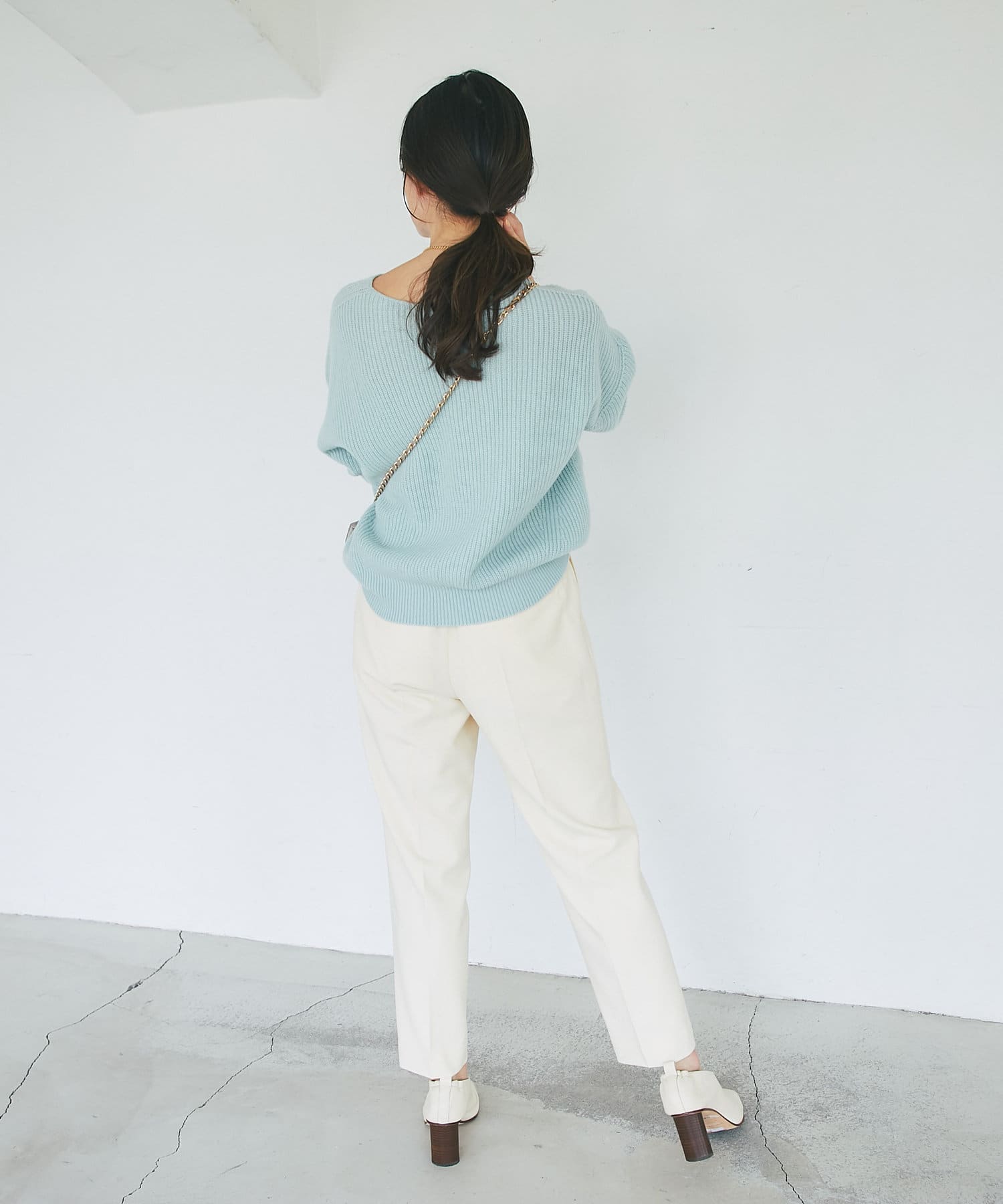 着まわし力抜群】サッシュ付テーパードパンツ | La boutique