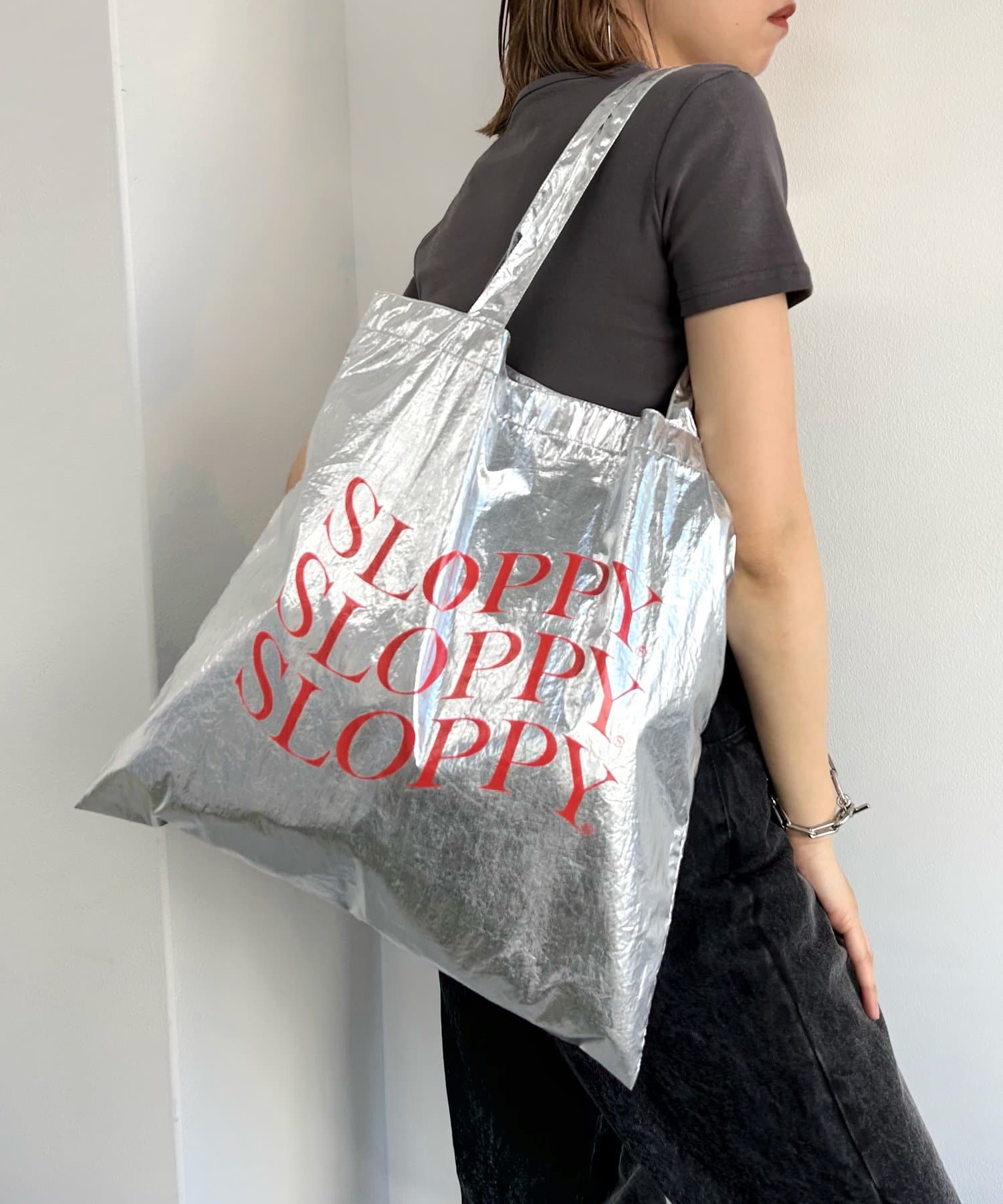 WHO'S WHO gallery SLOPPY トートBAG サックスブルー - バッグ