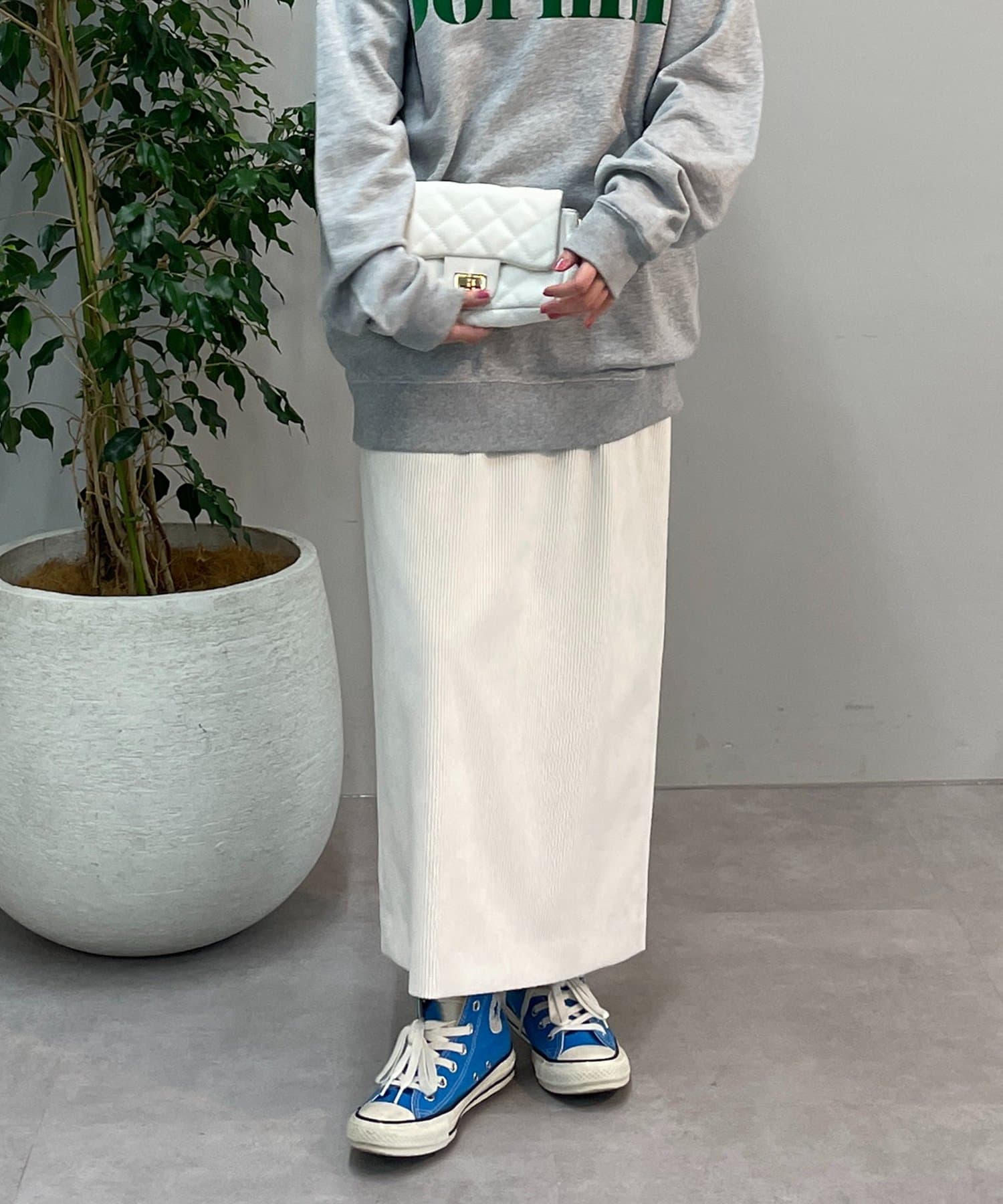 un dix cors(アンディコール) 【大人カジュアルの必須アイテム】コーデュロイナロースカート