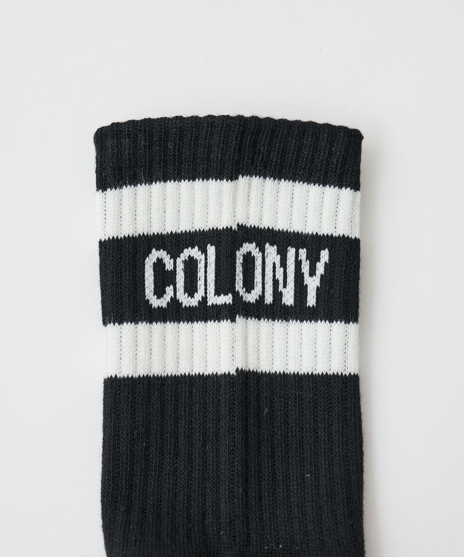 COLONY 2139(コロニー トゥーワンスリーナイン) ロゴ入りラインソックス