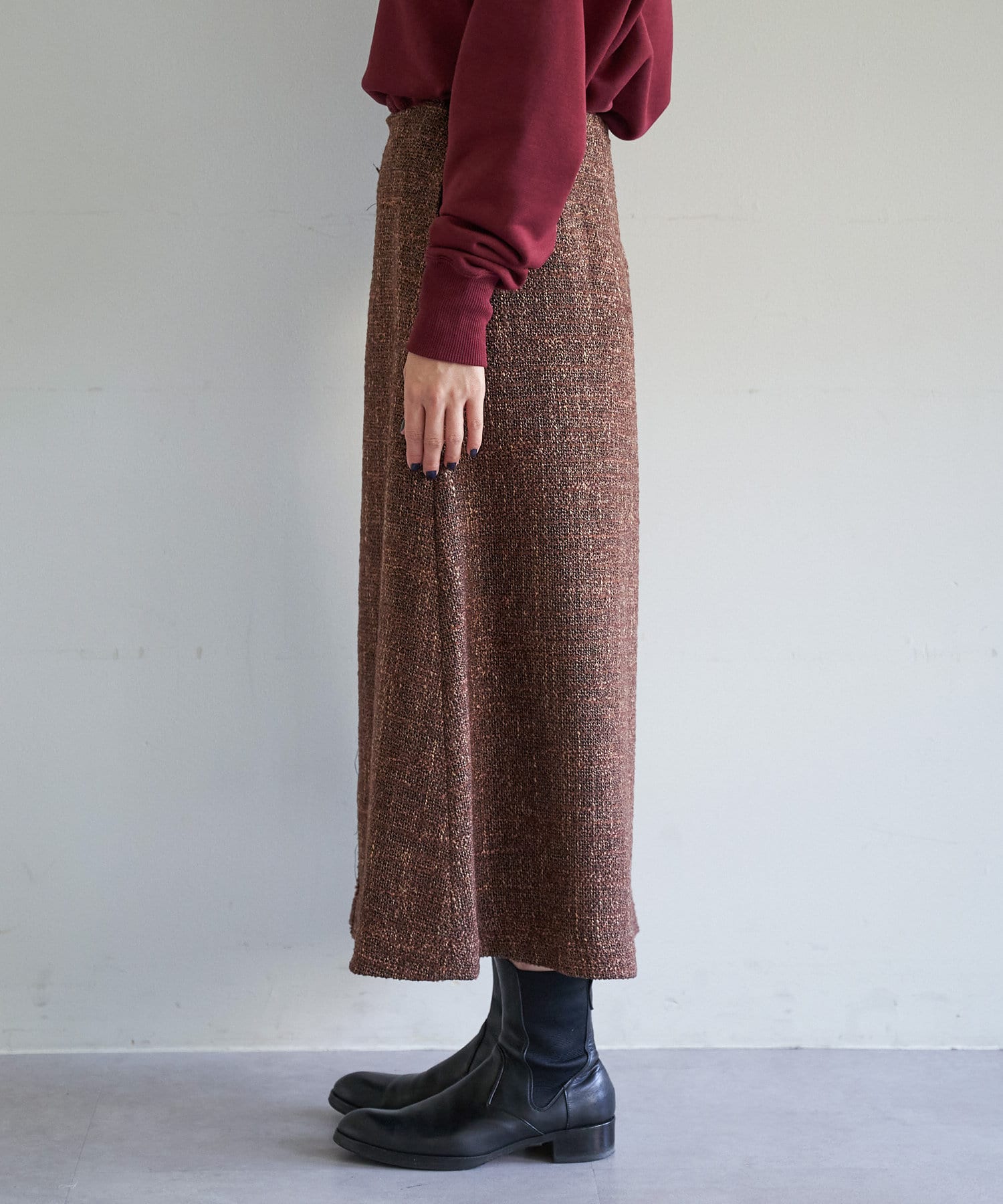 BLOOM&BRANCH / TWEED SEMIFLAIR SKIRT | BLOOM&BRANCH(ブルームアンド