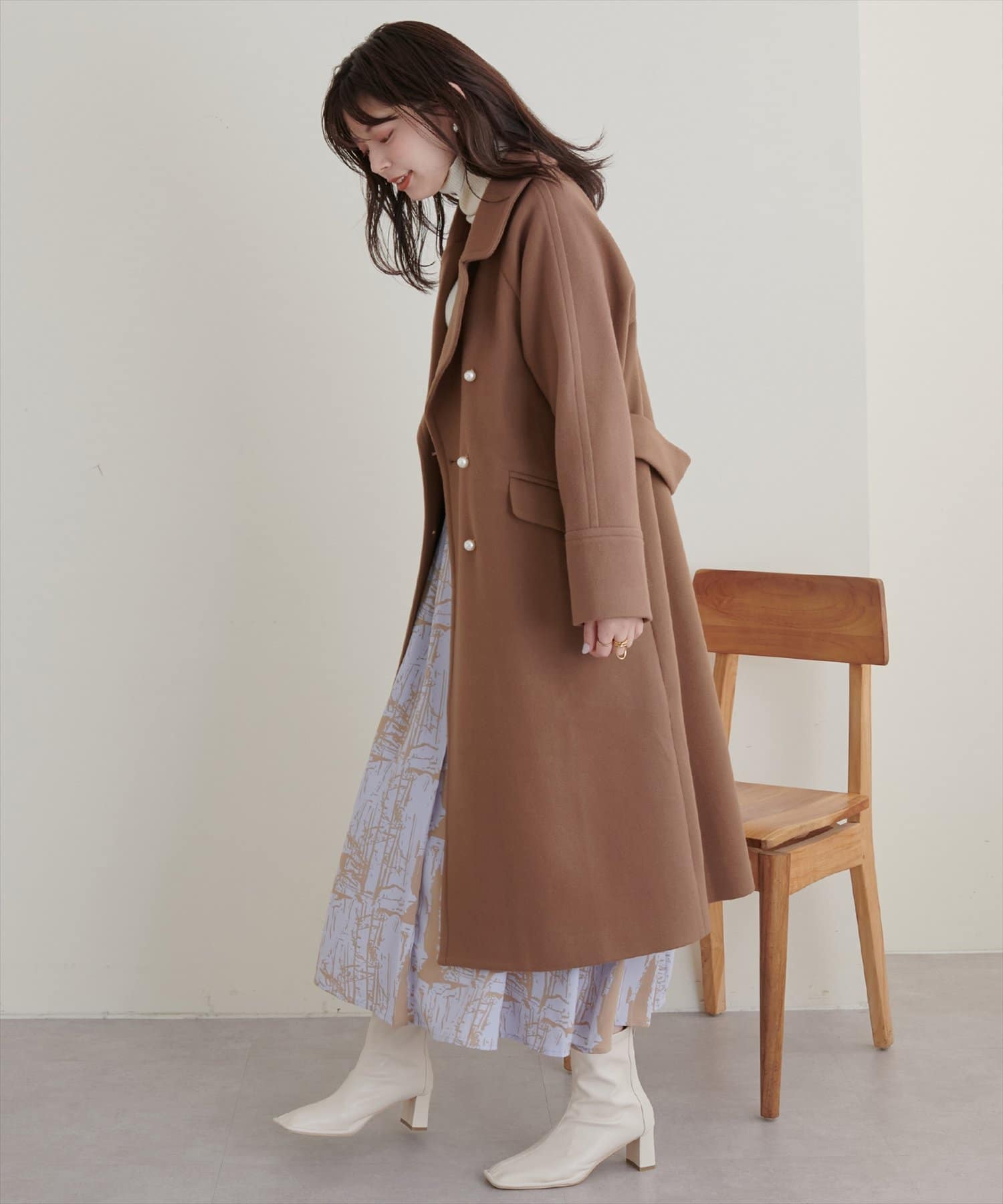 natural couture(ナチュラルクチュール) ちょっとモードなアシメタックスカート