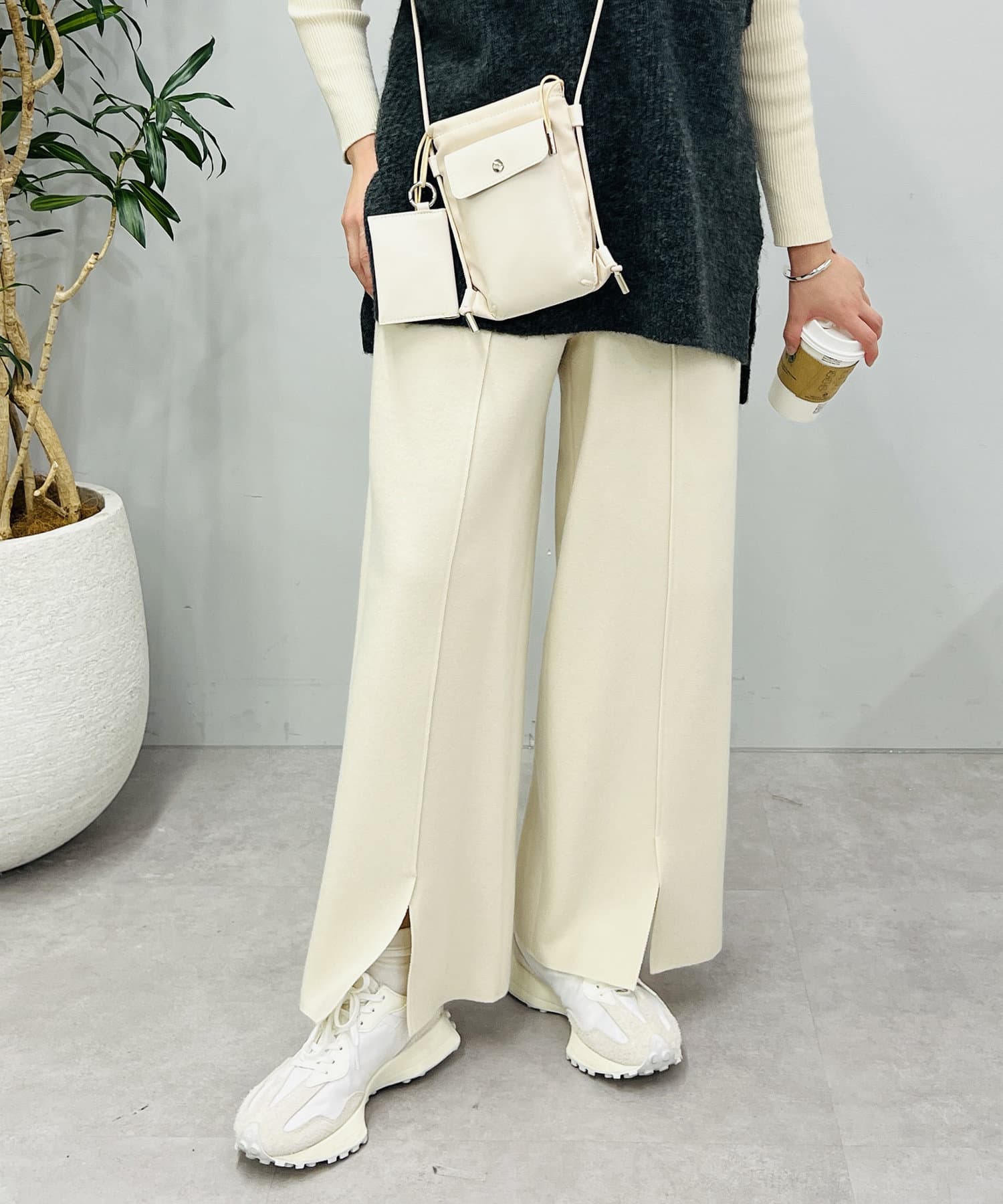 un dix cors(アンディコール) 【秋冬のマストパンツ】圧縮ブークレパンツ