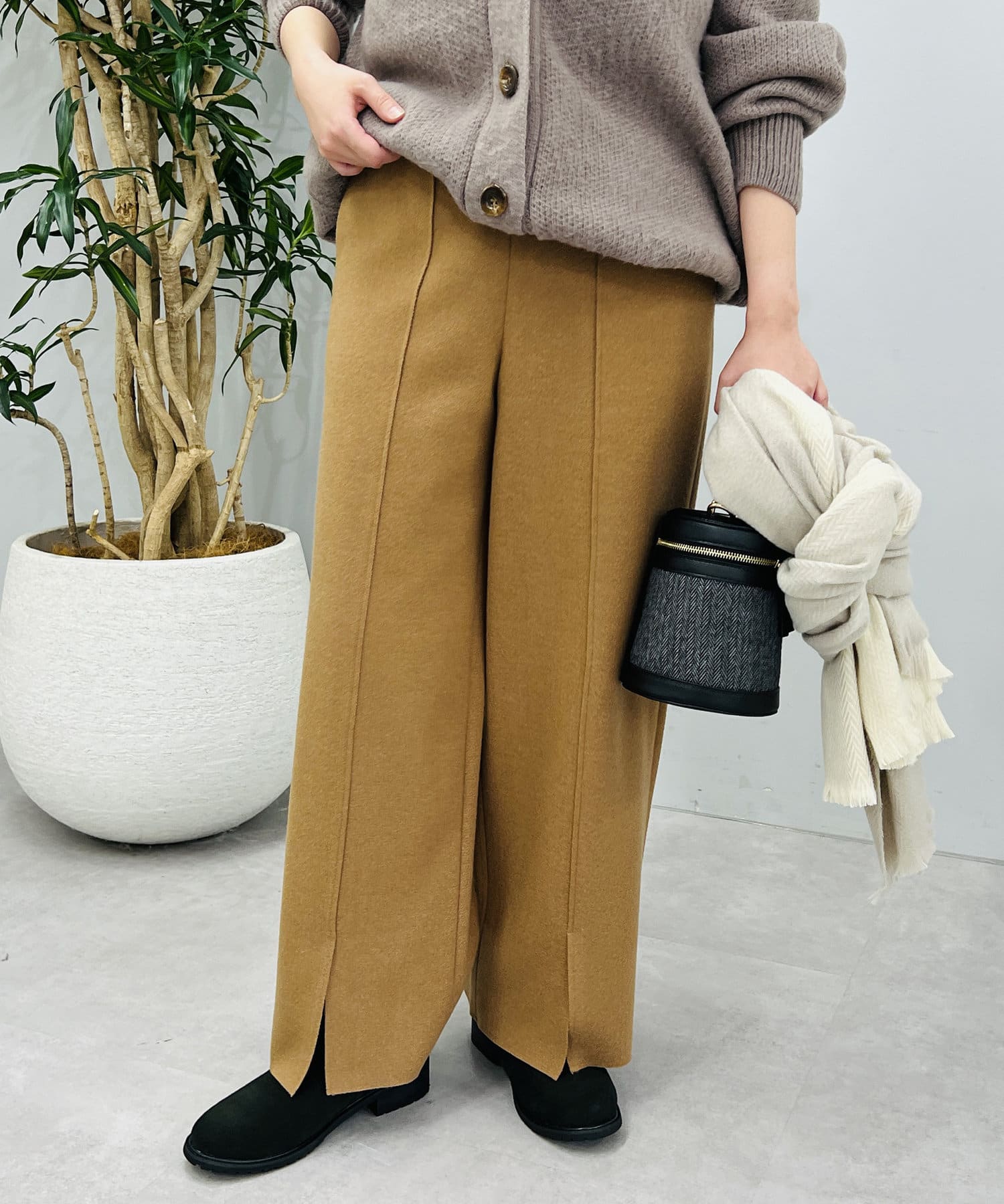 un dix cors(アンディコール) 【秋冬のマストパンツ】圧縮ブークレパンツ