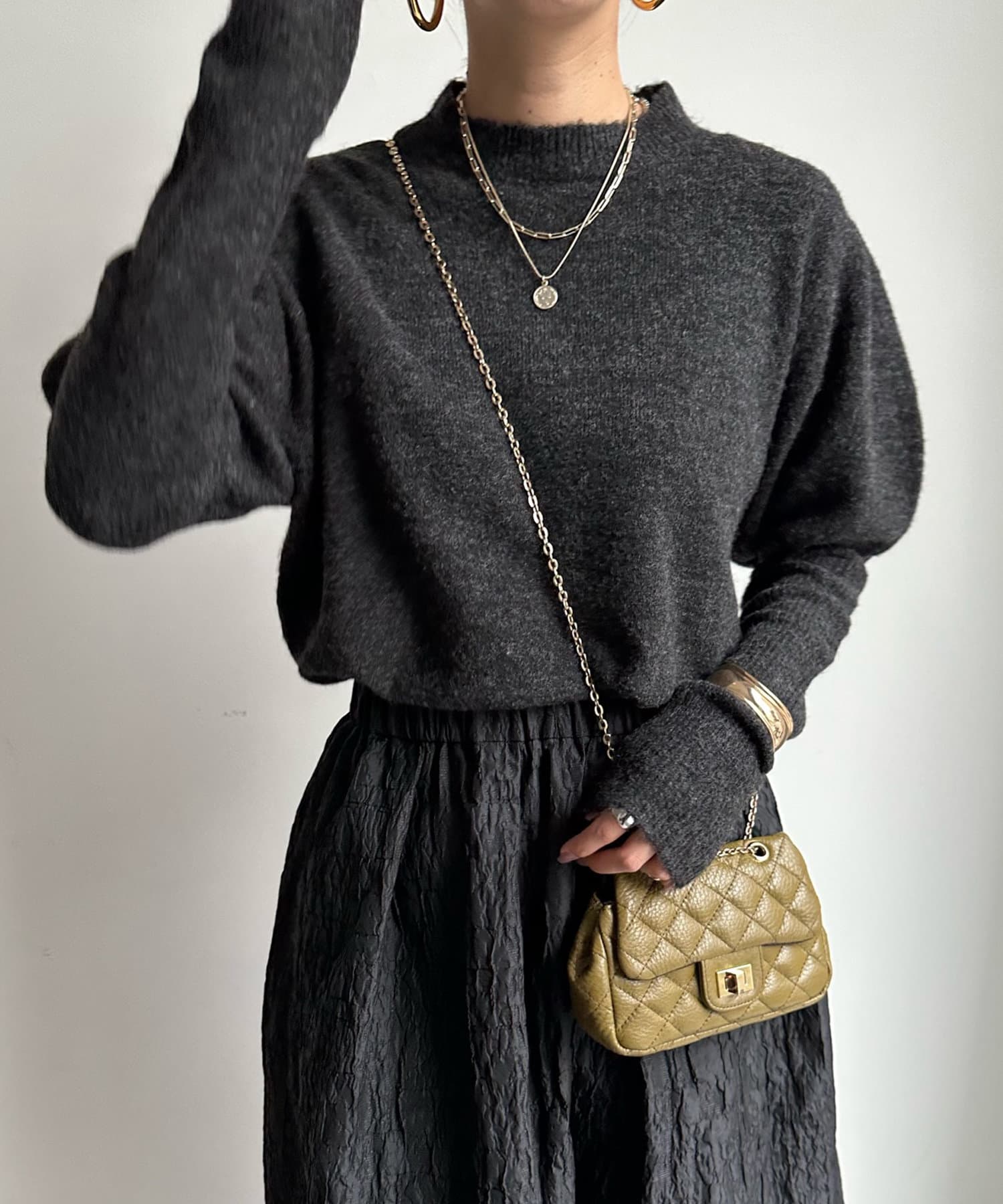 WEB限定】パフスリーブハイネックプルオーバー | DOUDOU(ドゥドゥ