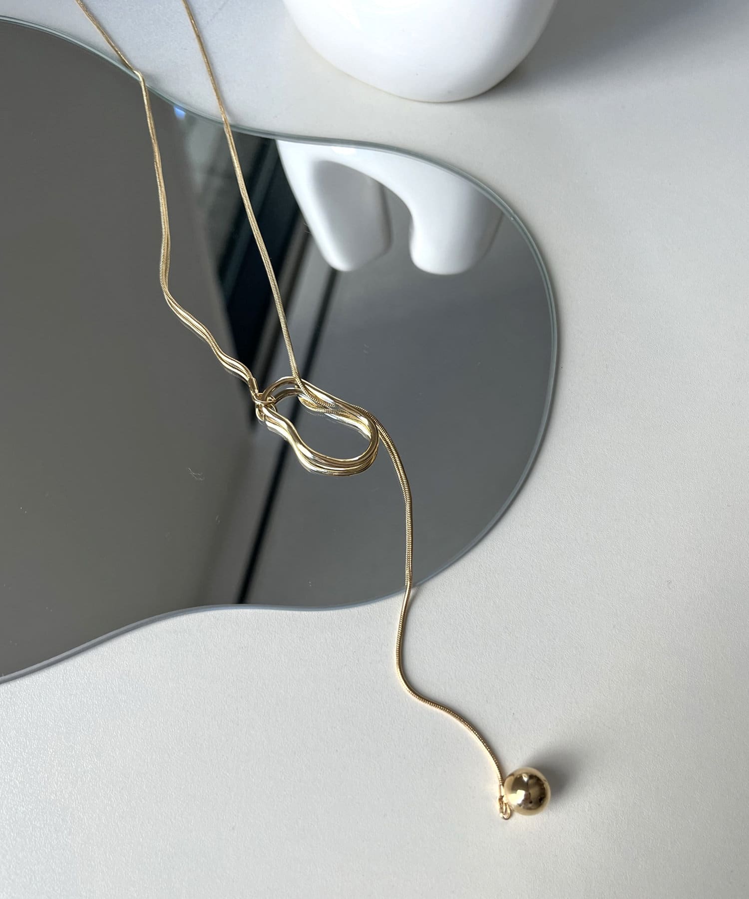 prose verse(プロズヴェール) スネークチェーンラリエットネックレス