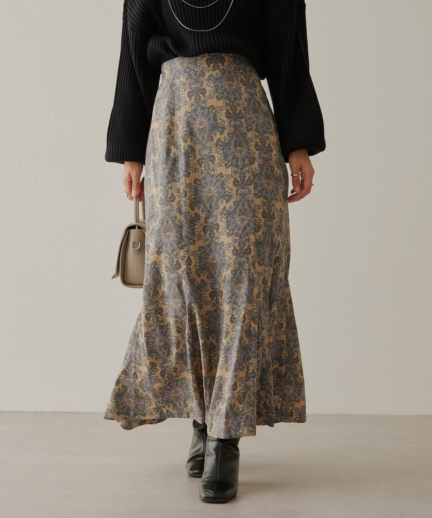 ダマスク柄マーメイドスカート | NICE CLAUP / OLIVE des OLIVE OUTLET