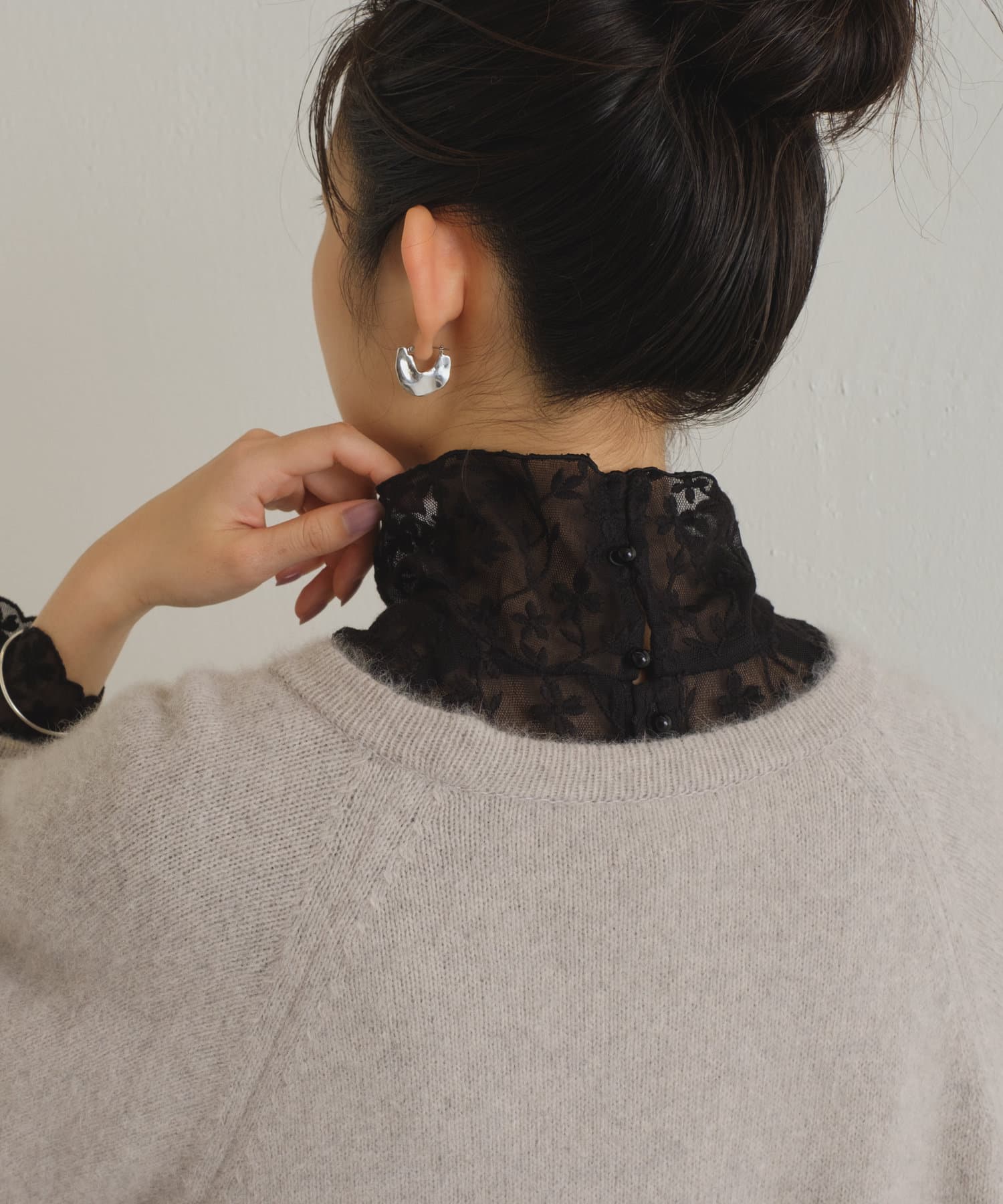 BEARDSLEY(ビアズリー) レースハイネックブラウス