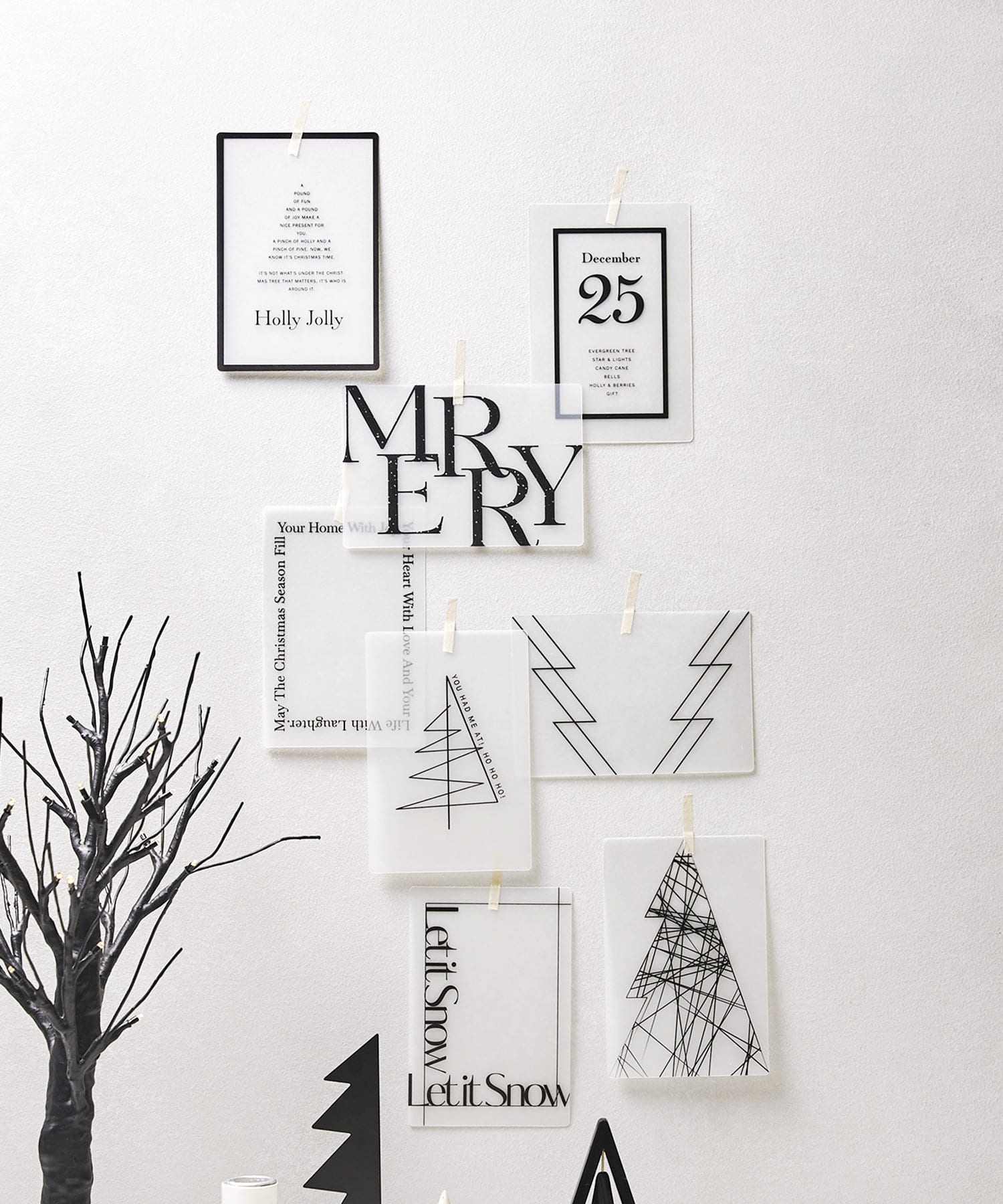 Holly Jolly クリスマスポストカードセット 3coins スリーコインズ ライフスタイル Pal Closet パルクローゼット パルグループ公式ファッション通販サイト