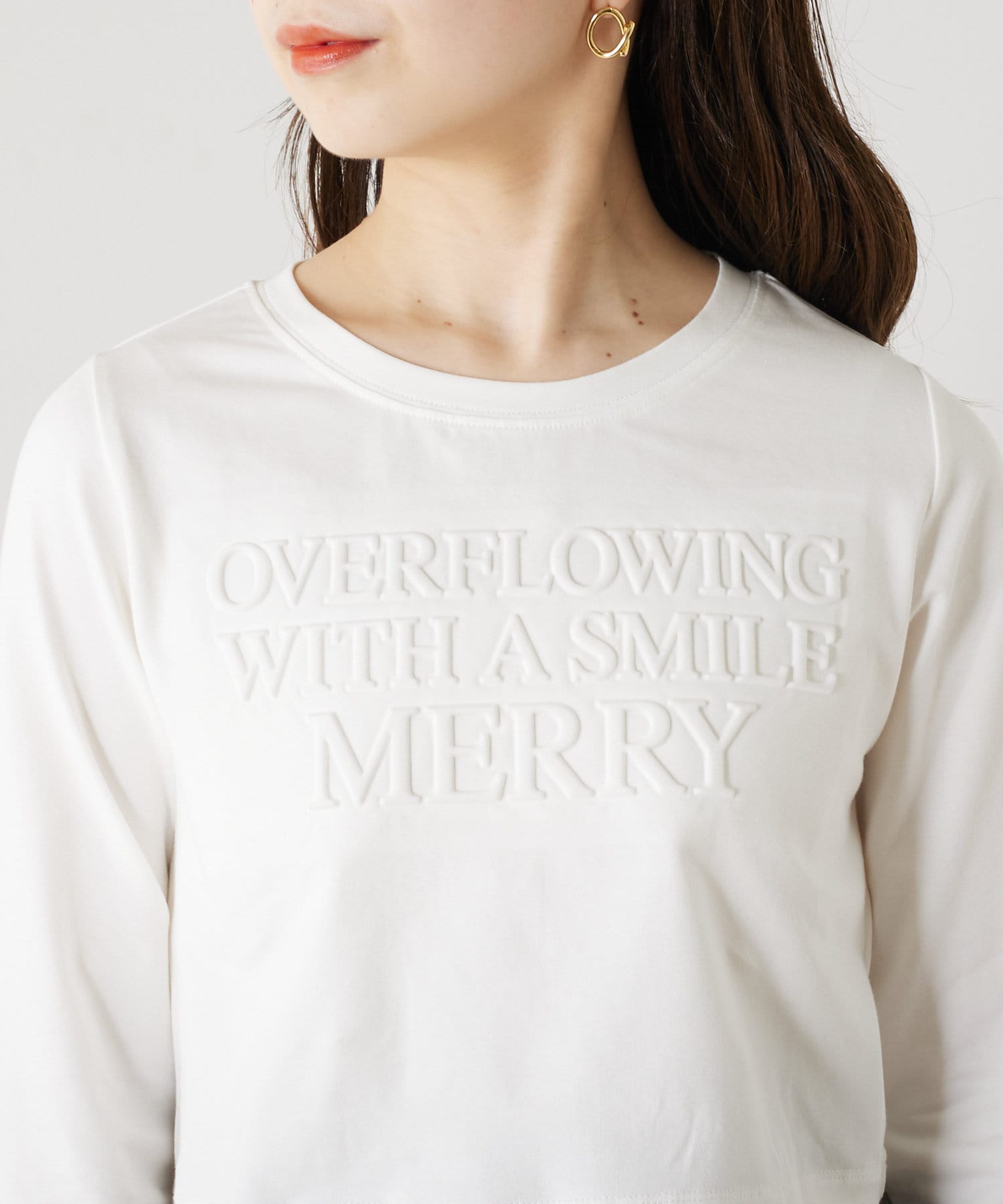 OUTLET(アウトレット) 【Chico】エンボスロゴチビロンT