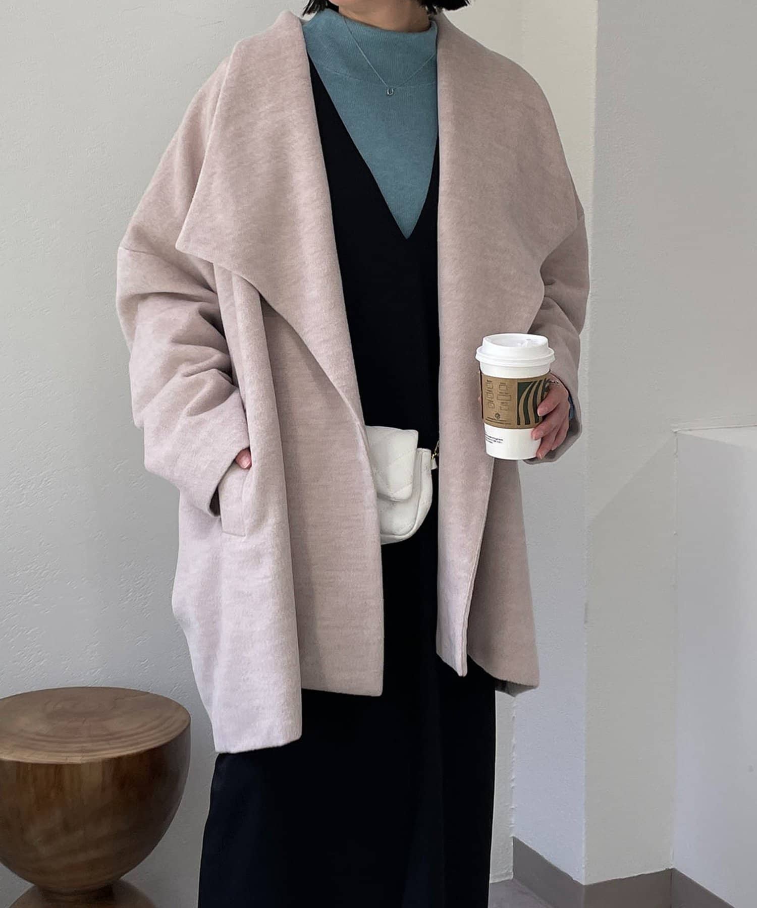 un dix cors(アンディコール) ウール混ミドルコート