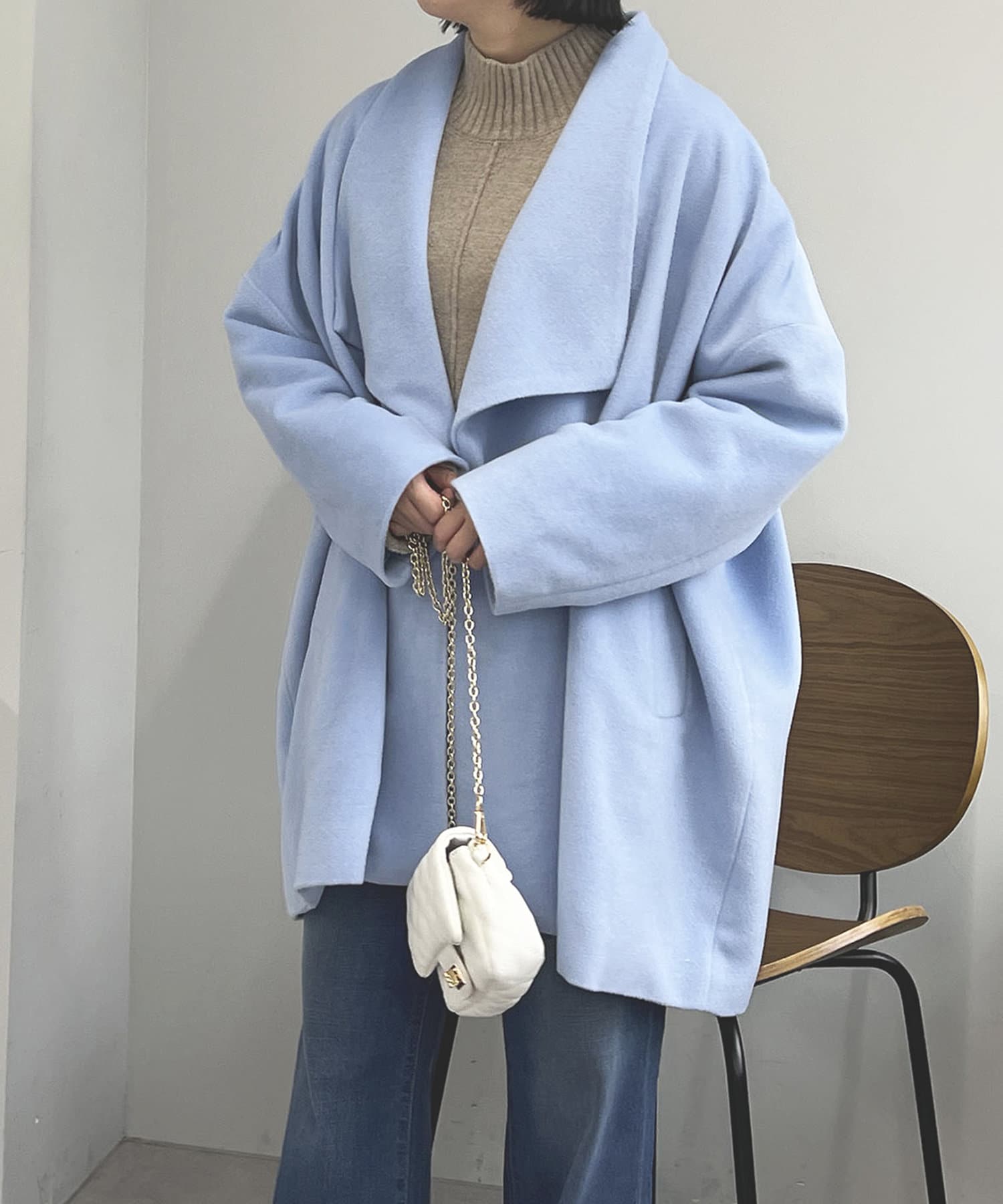 un dix cors(アンディコール) ウール混ミドルコート