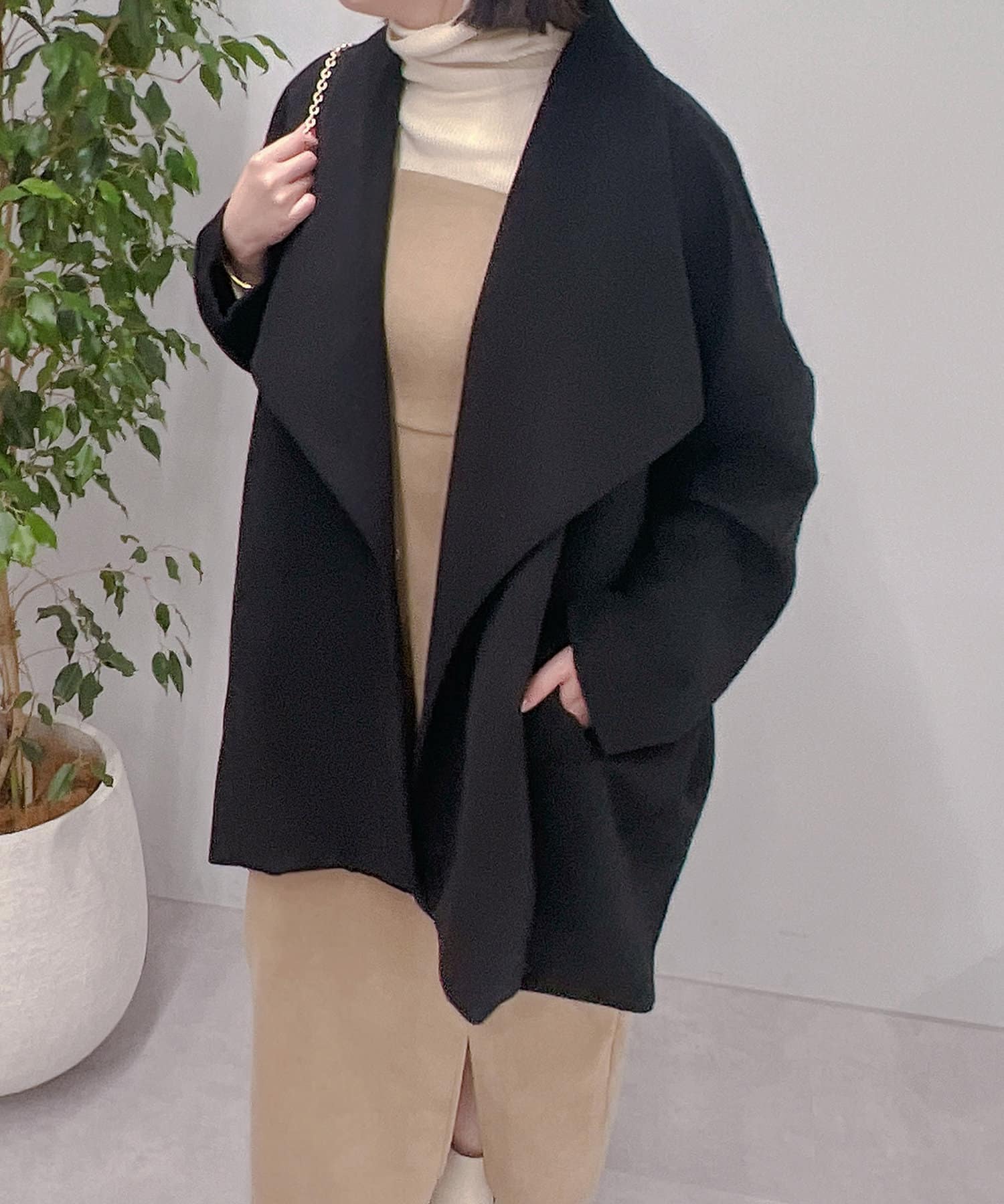 un dix cors(アンディコール) ウール混ミドルコート