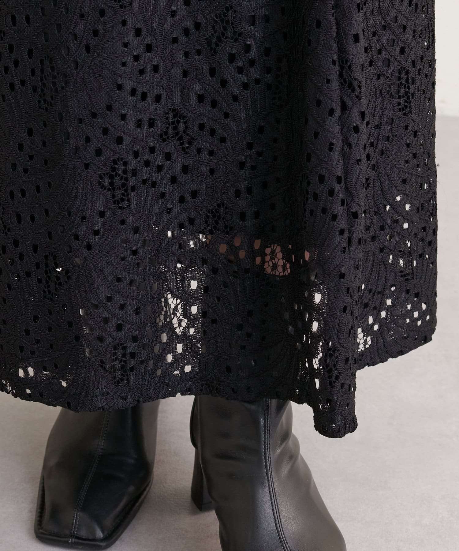 natural couture(ナチュラルクチュール) 華やか主役アイテム/アイレットリーフレーススカート