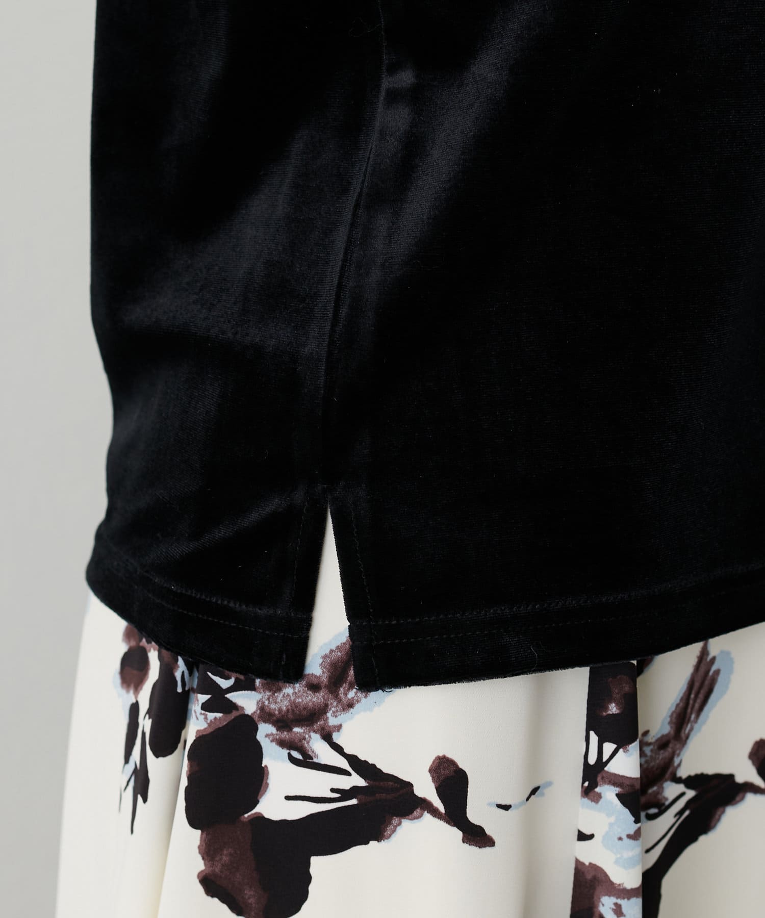 natural couture(ナチュラルクチュール) ストレッチベロアT