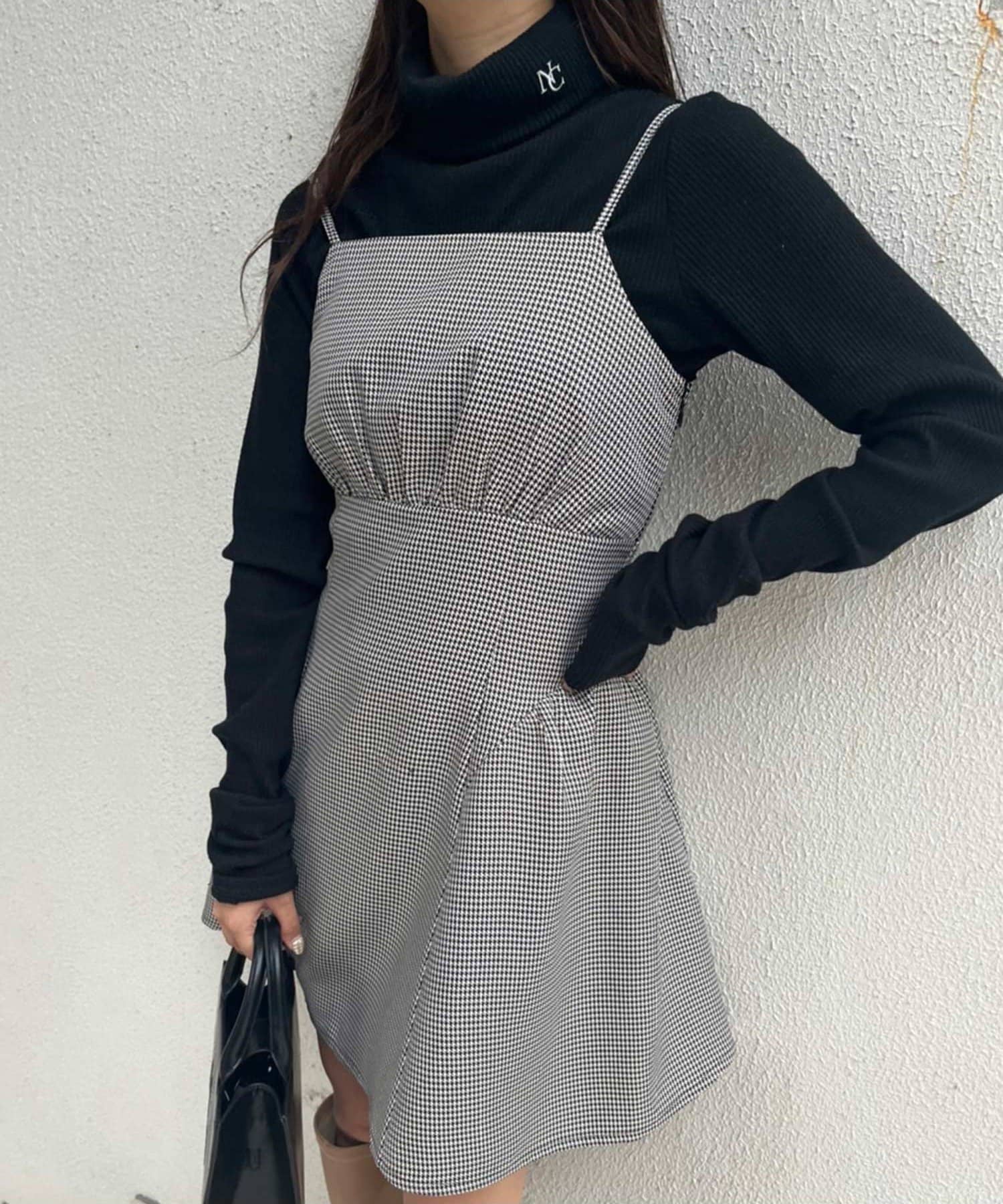 one after another NICE CLAUP(ワンアフターアナザー ナイスクラップ) 後ろリボンミニキャミワンピース