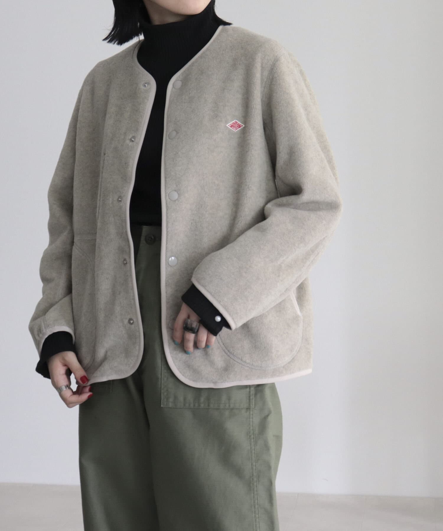 WEB限定】【DANTON】FLEECE COLLARLESS JACKET | FREDY & GLOSTER ...