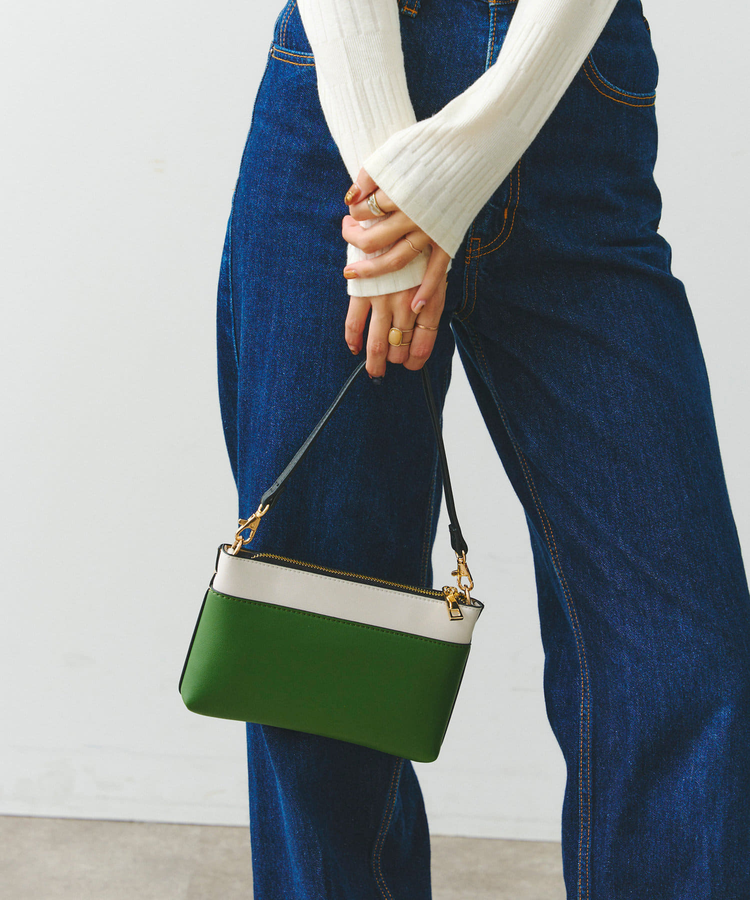 Chez toi(シェトワ) 3WAYバイカラーミニショルダー