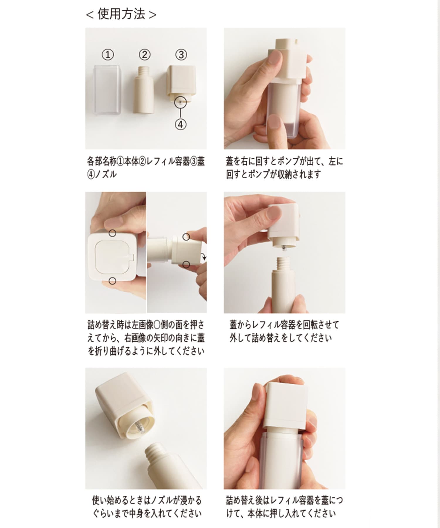 ３ＣＯＩＮＳ 回転式乳液用ボトル ３０ｍｌ＋１５ｍｌ - メイク道具/ケアグッズ