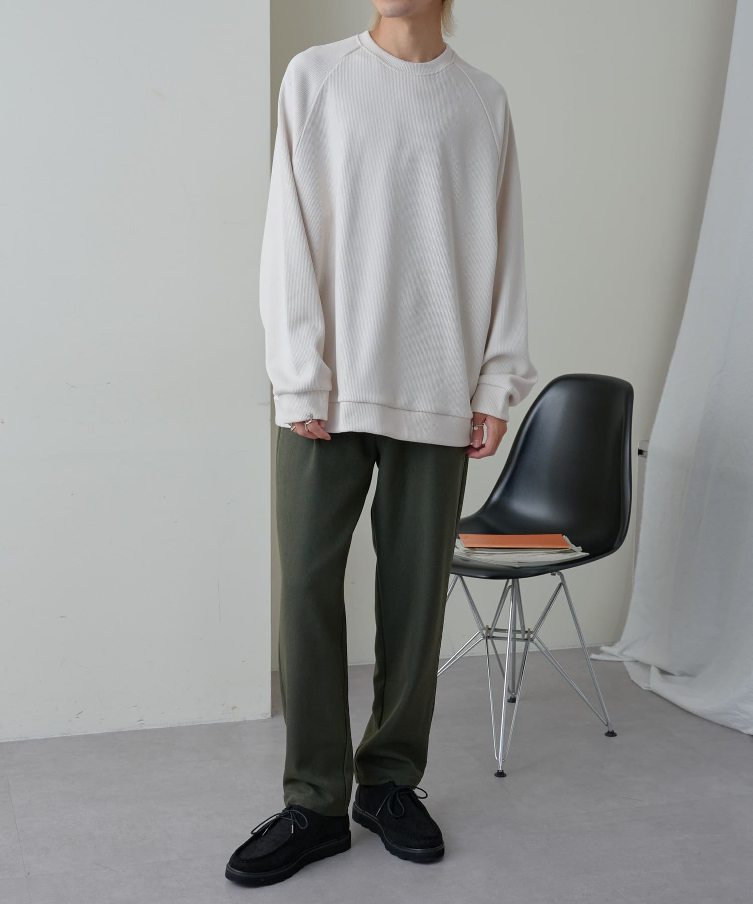 UNISEX / セットアップ対応】ストレッチリブラグランプルオーバー ...