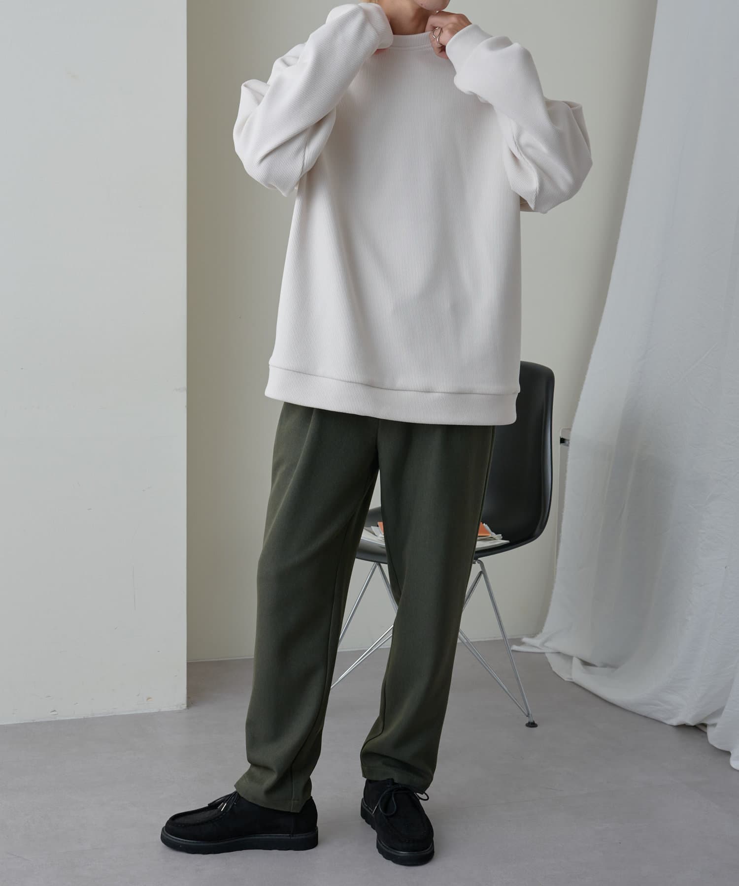 UNISEX / セットアップ対応】ストレッチリブラグランプルオーバー ...