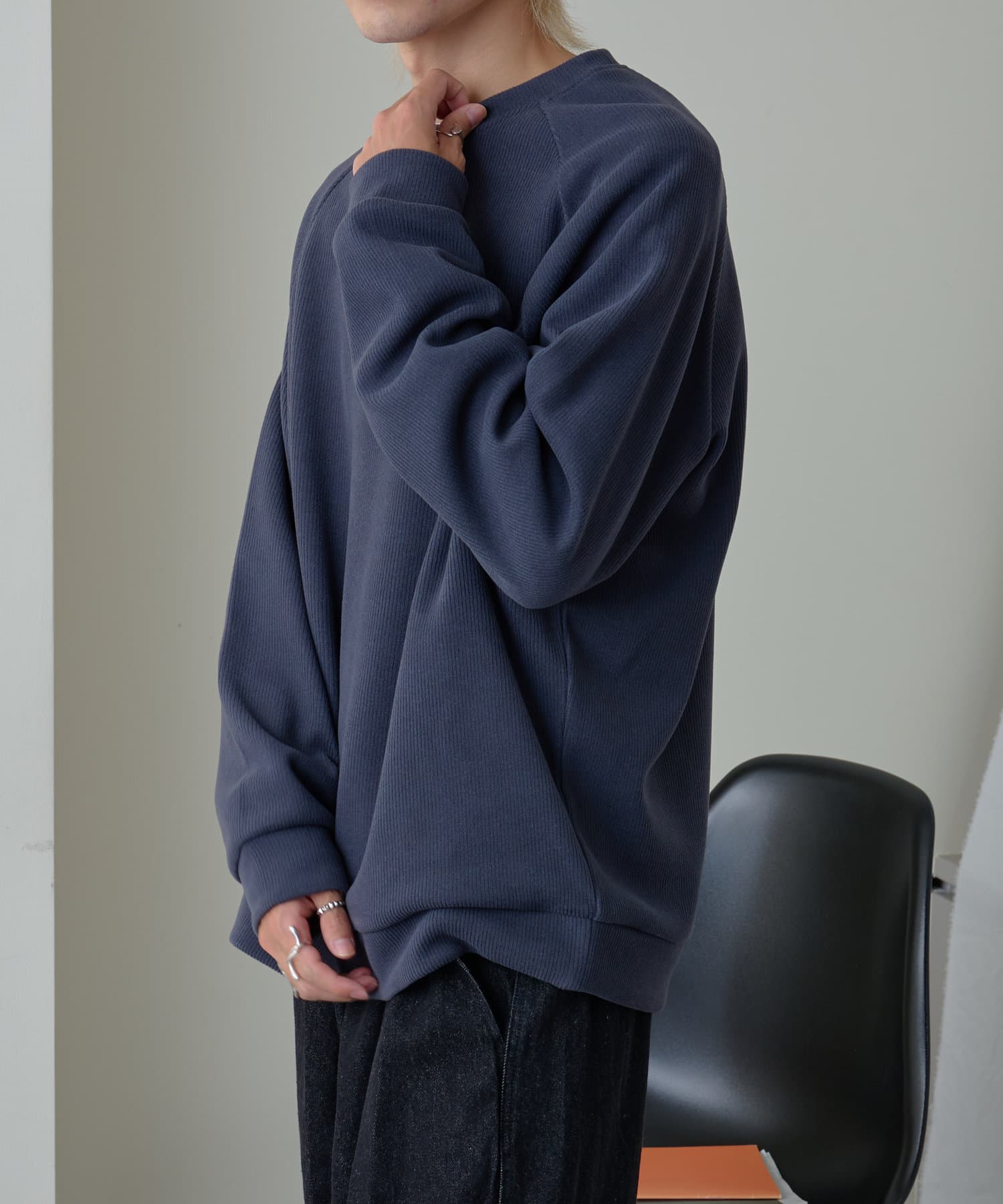 UNISEX / セットアップ対応】ストレッチリブラグランプルオーバー ...