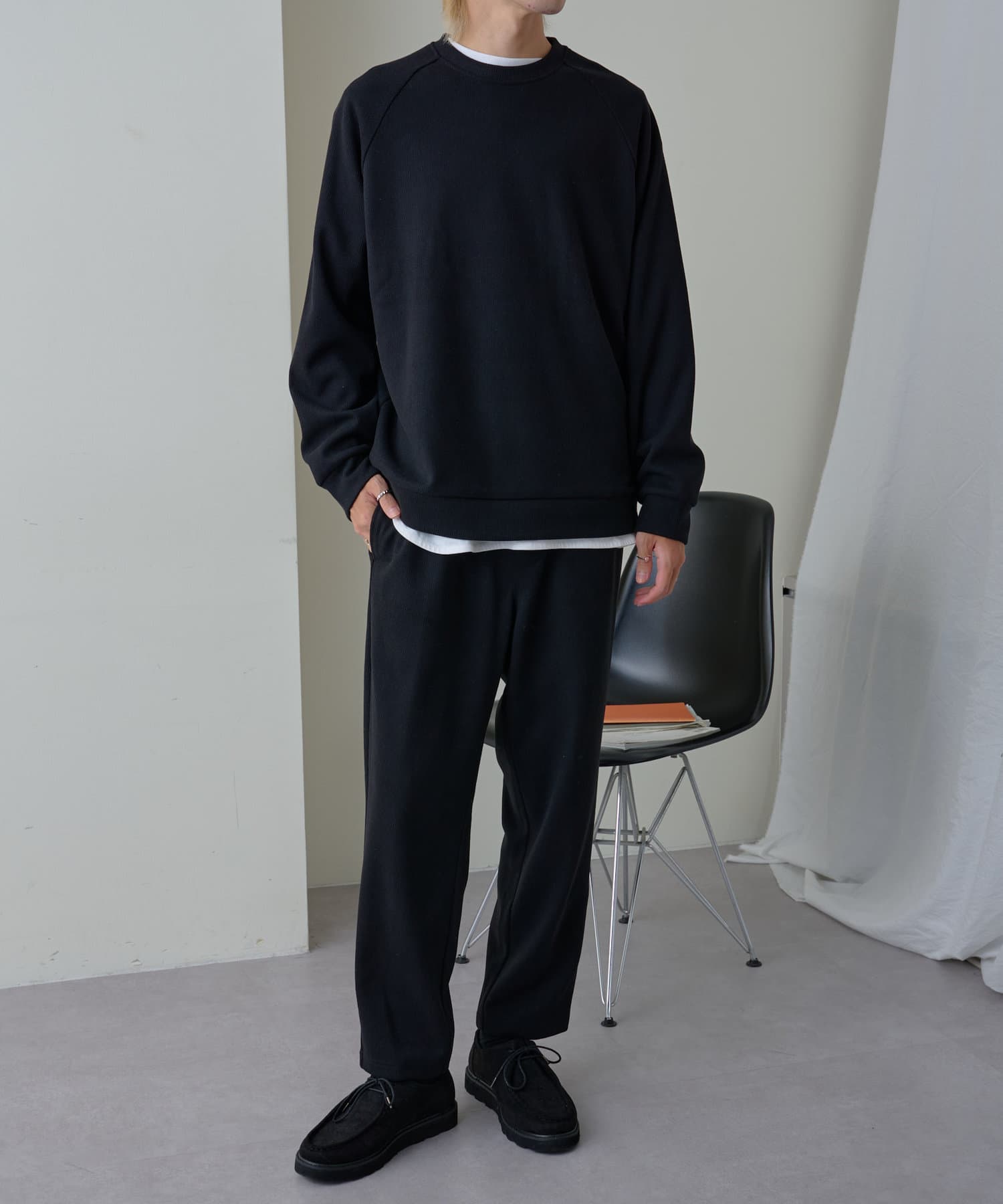 UNISEX / セットアップ対応】ストレッチリブラグランプルオーバー ...