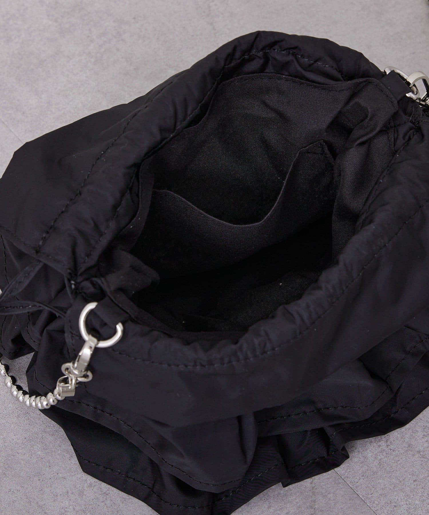 CIAOPANIC TYPY(チャオパニックティピー) ボールチェーンフリル巾着バッグ