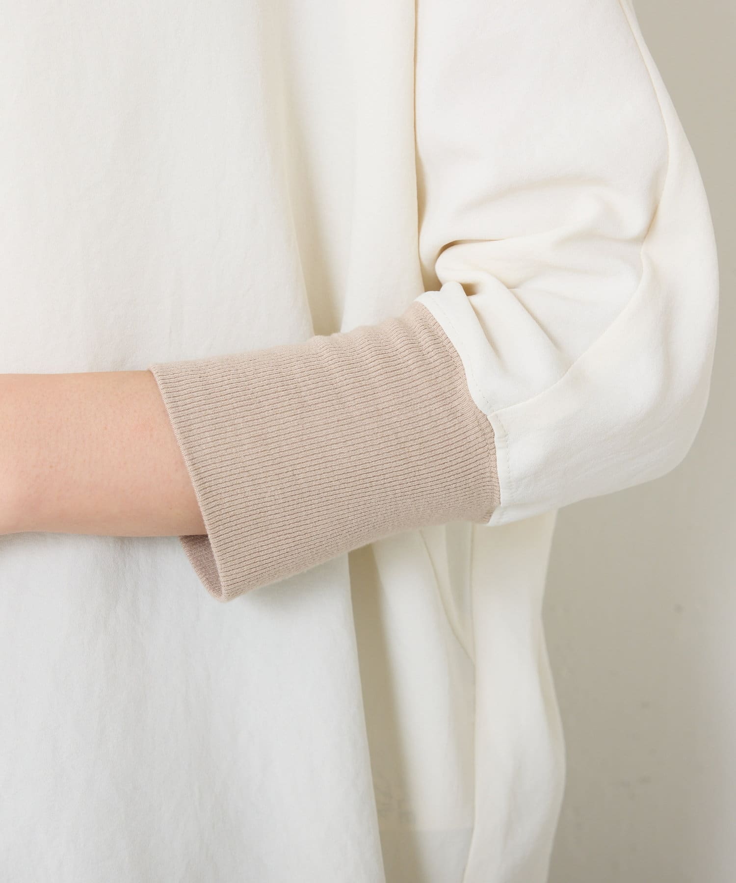 COLLAGE GALLARDAGALANTE(コラージュ ガリャルダガランテ) 【新色登場/高機能/とろみブラウス】ジャージ袖リブTブラウス