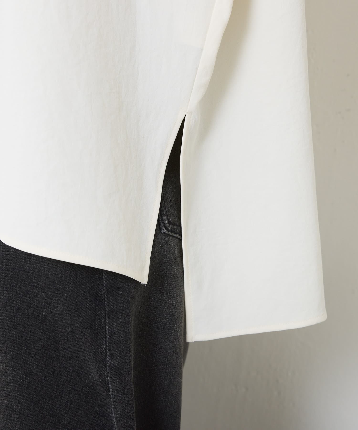 COLLAGE GALLARDAGALANTE(コラージュ ガリャルダガランテ) 【新色登場/高機能/とろみブラウス】ジャージ袖リブTブラウス