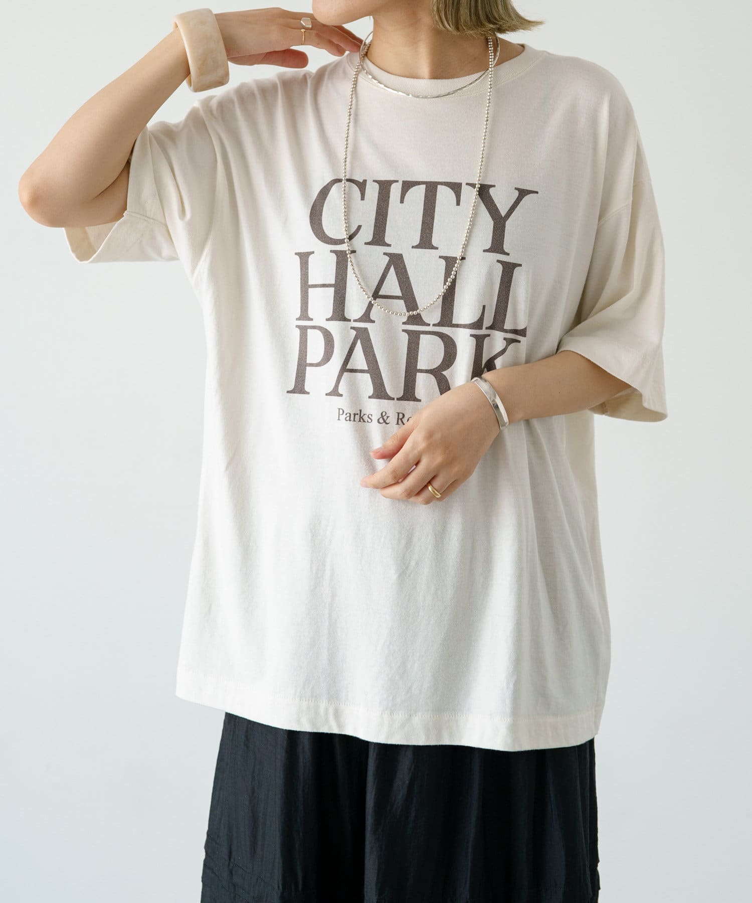 Omekashi(オメカシ) 【NYC×GOOD ROCK SPEED】CITY HALL PARK Tシャツ