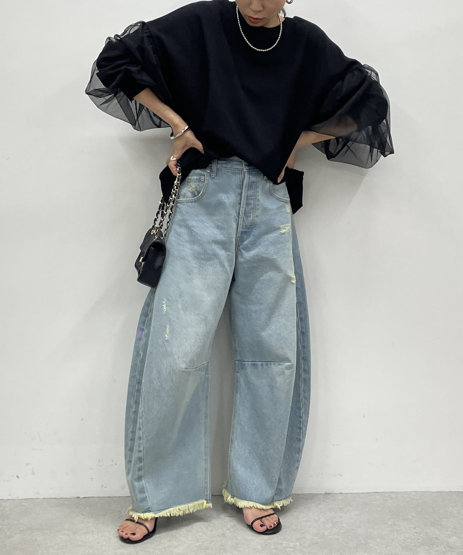 【Chloé】クロエ FRINGE BAGGY DENIM