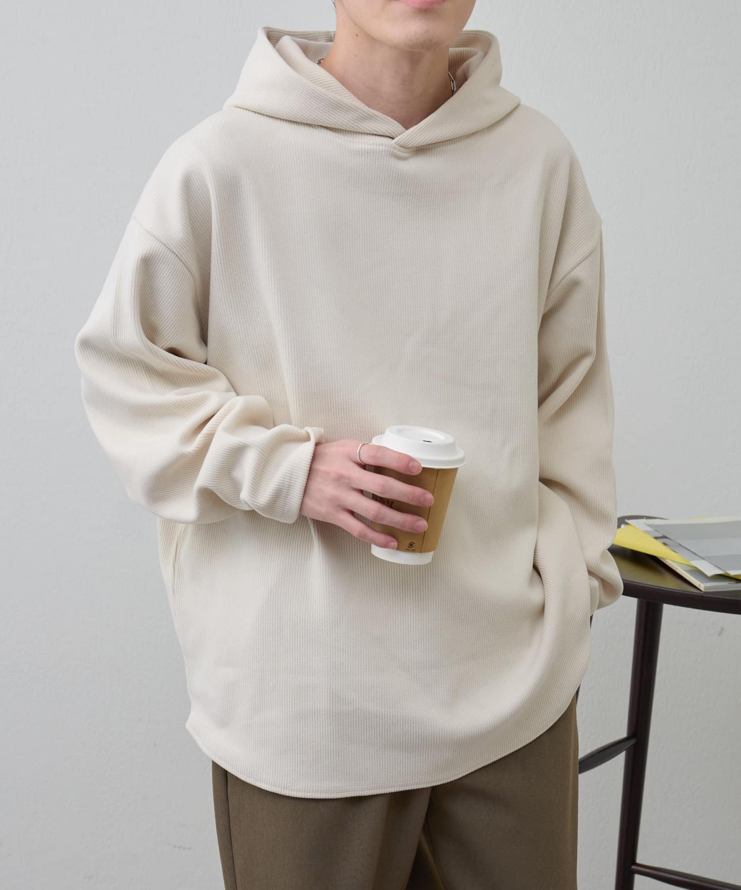 UNISEX/SET UP】ストレッチリブスキッパーフーディ― | COLONY UNISEX/SET UP】ストレッチリブスキッパーフーディ― | COLONY