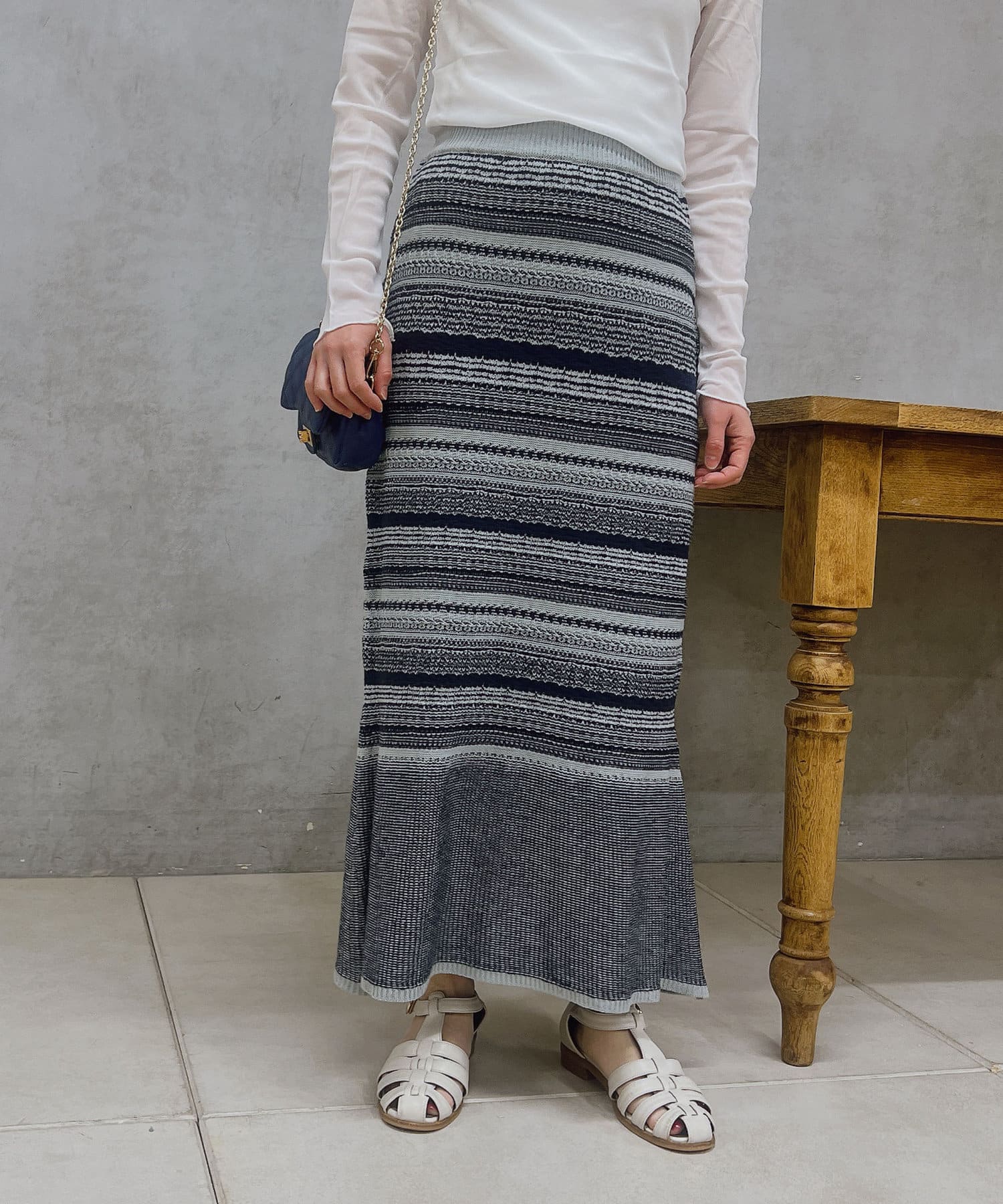 un dix cors(アンディコール) ネイティブ柄JQマーメイドスカート