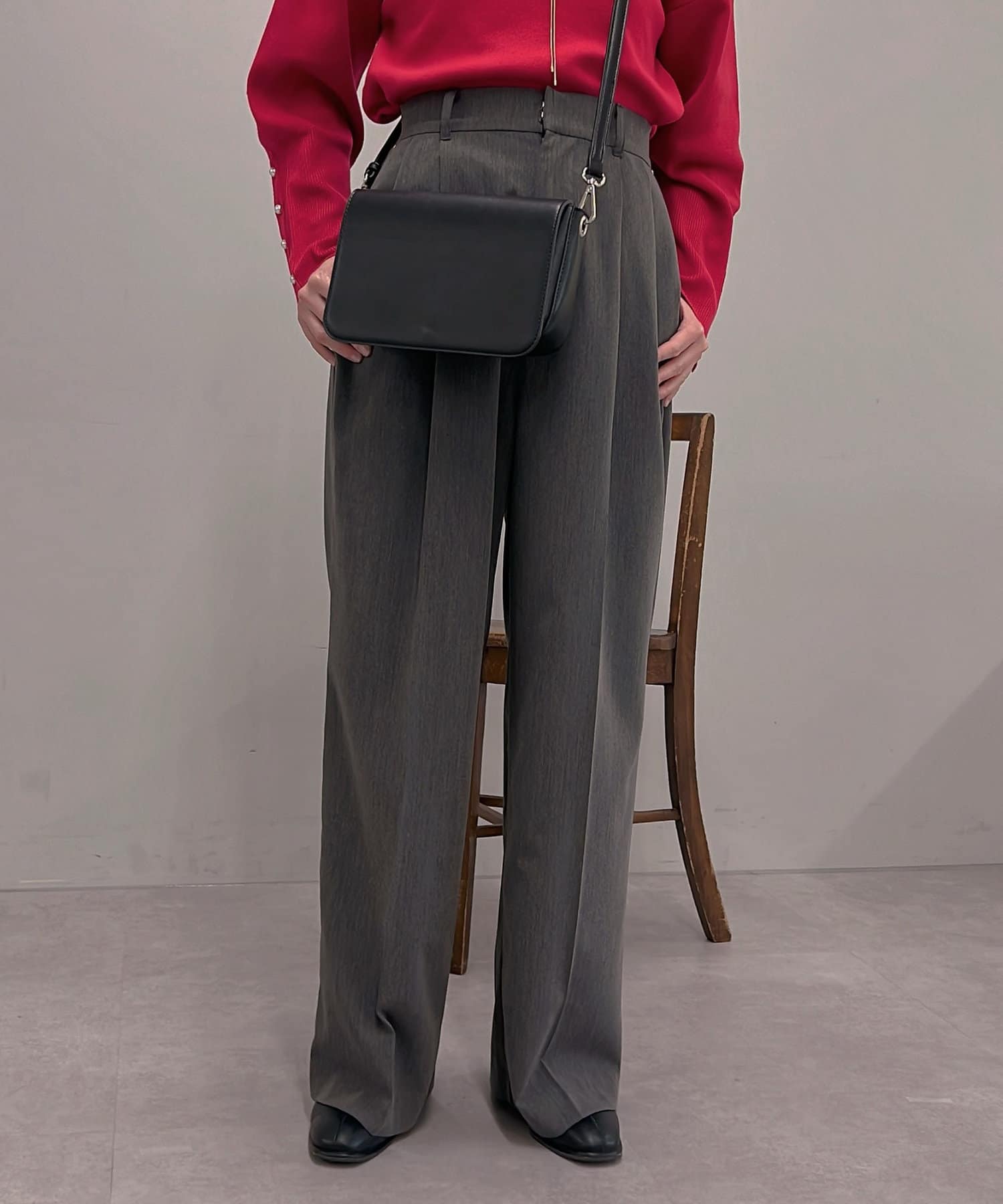 un dix cors(アンディコール) 金スタッズタックストレートパンツ