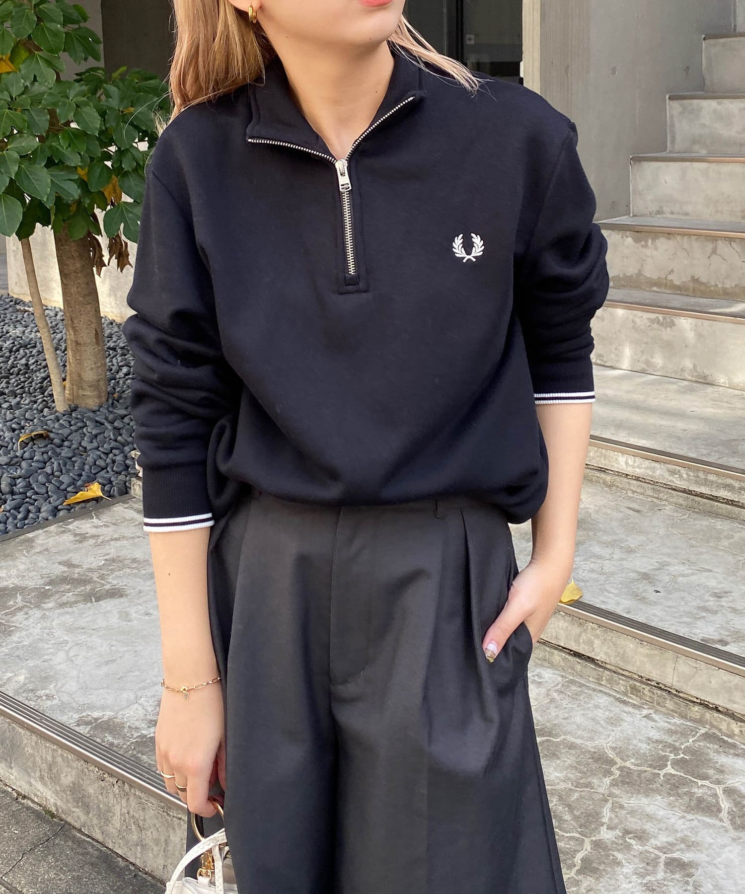 超高品質で人気の 【人気】FRED PERRY フレッドペリー ハーフジップ