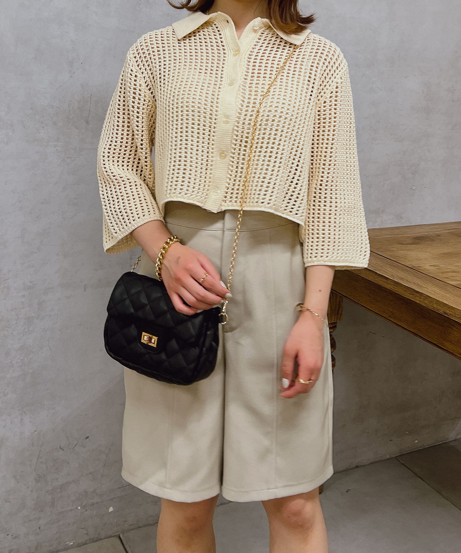 un dix cors(アンディコール) メッシュカーディガン