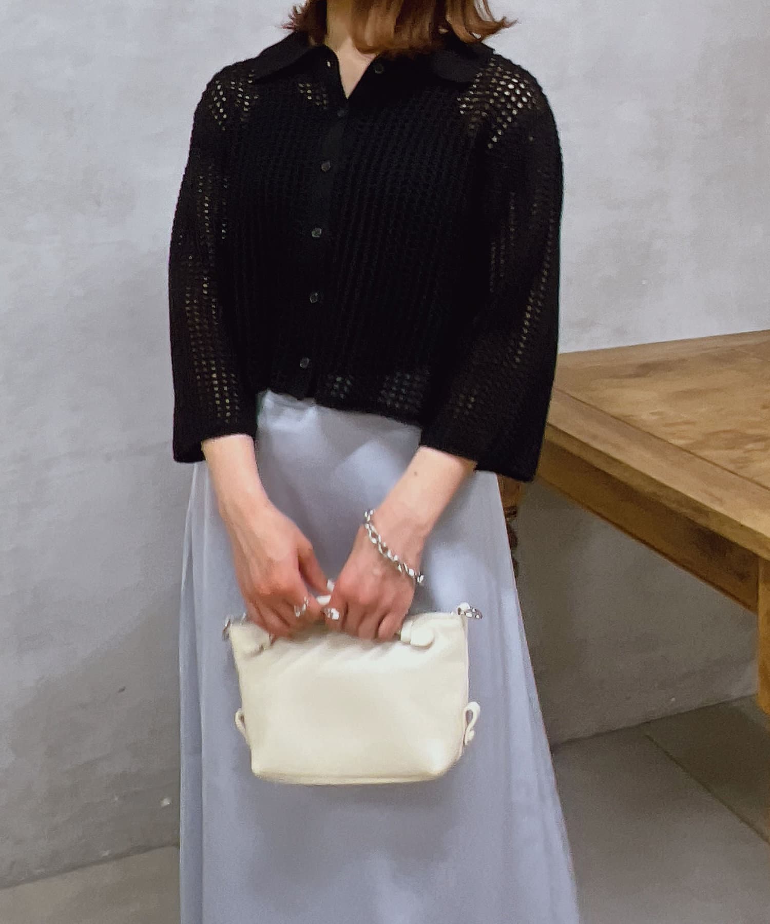 un dix cors(アンディコール) メッシュカーディガン