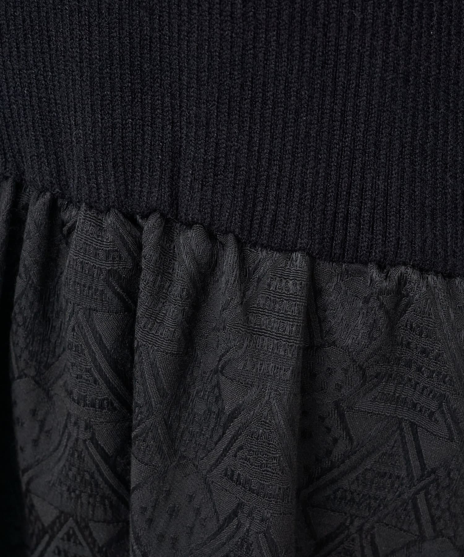 BEARDSLEY(ビアズリー) リブニットコンビジャカードワンピース