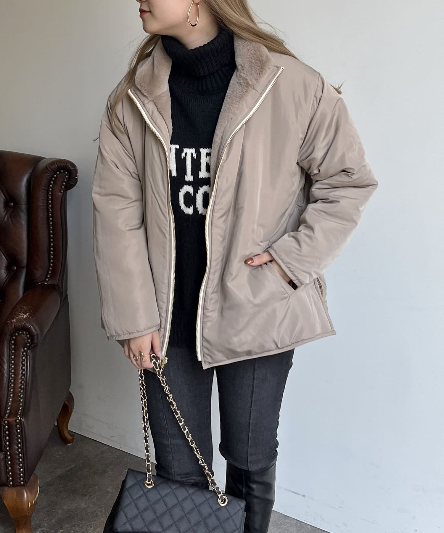 ファー切替リバーシブルブルゾン | prose verse(プロズヴェール