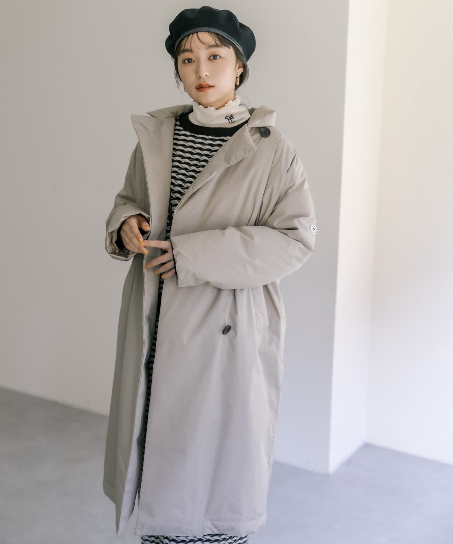 ワンポイントロゴ刺繍ハイネックプルオーバー | PUAL CE CIN