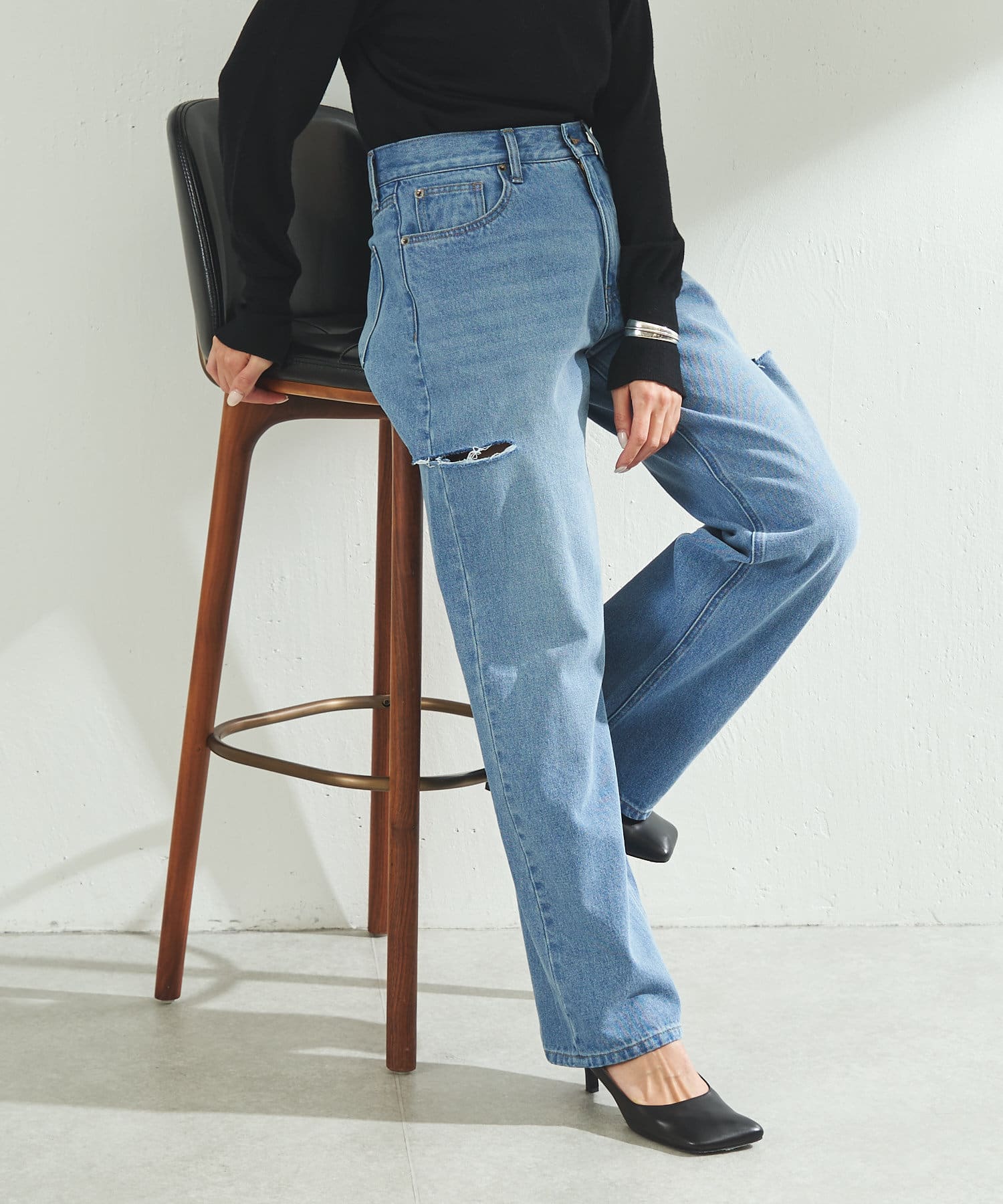 Q.anos/キュアノス】Notch Denim | COLLAGE GALLARDAGALANTE 