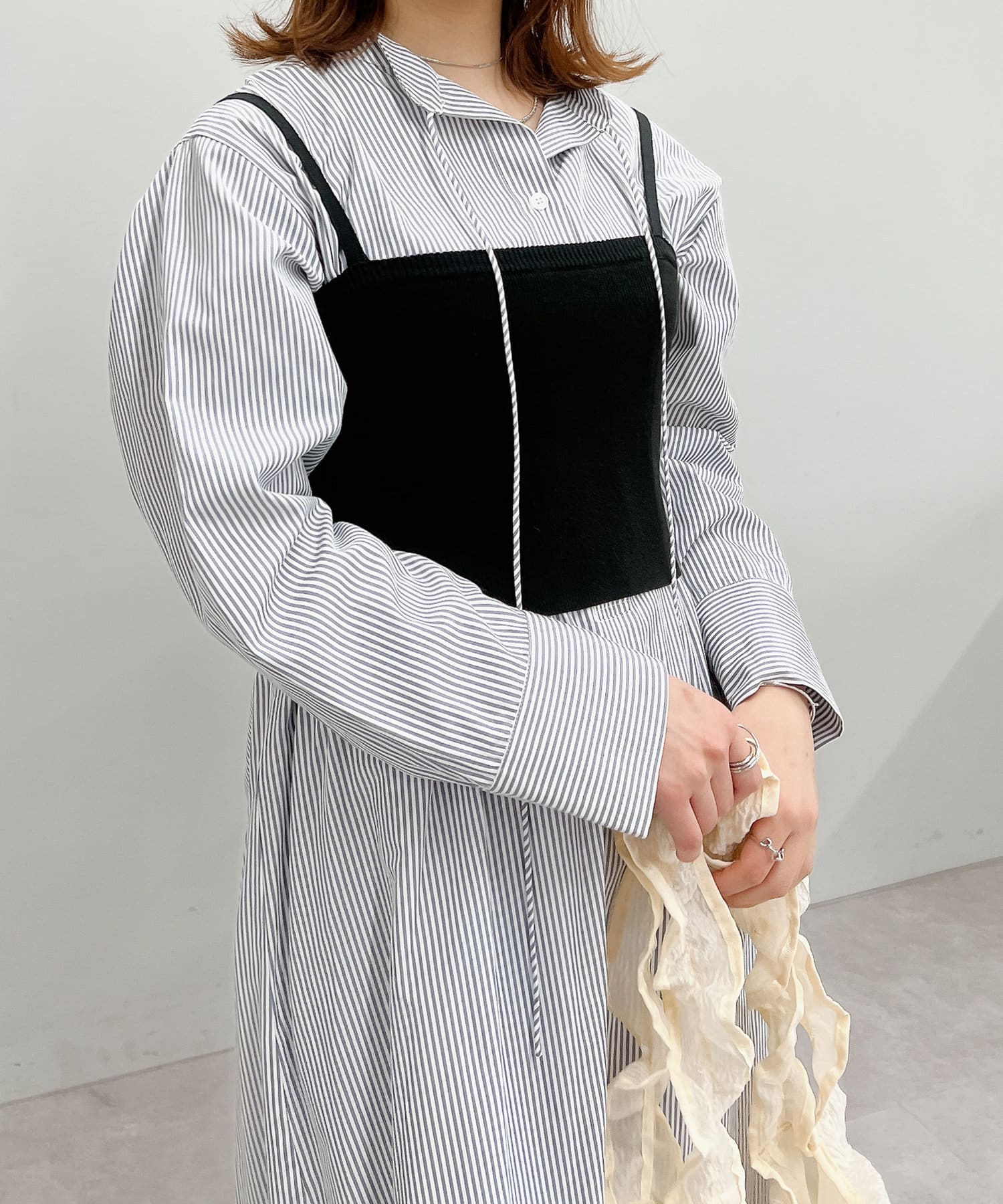 un dix cors(アンディコール) 【こなれ感を演出する】キャミニットビスチェ