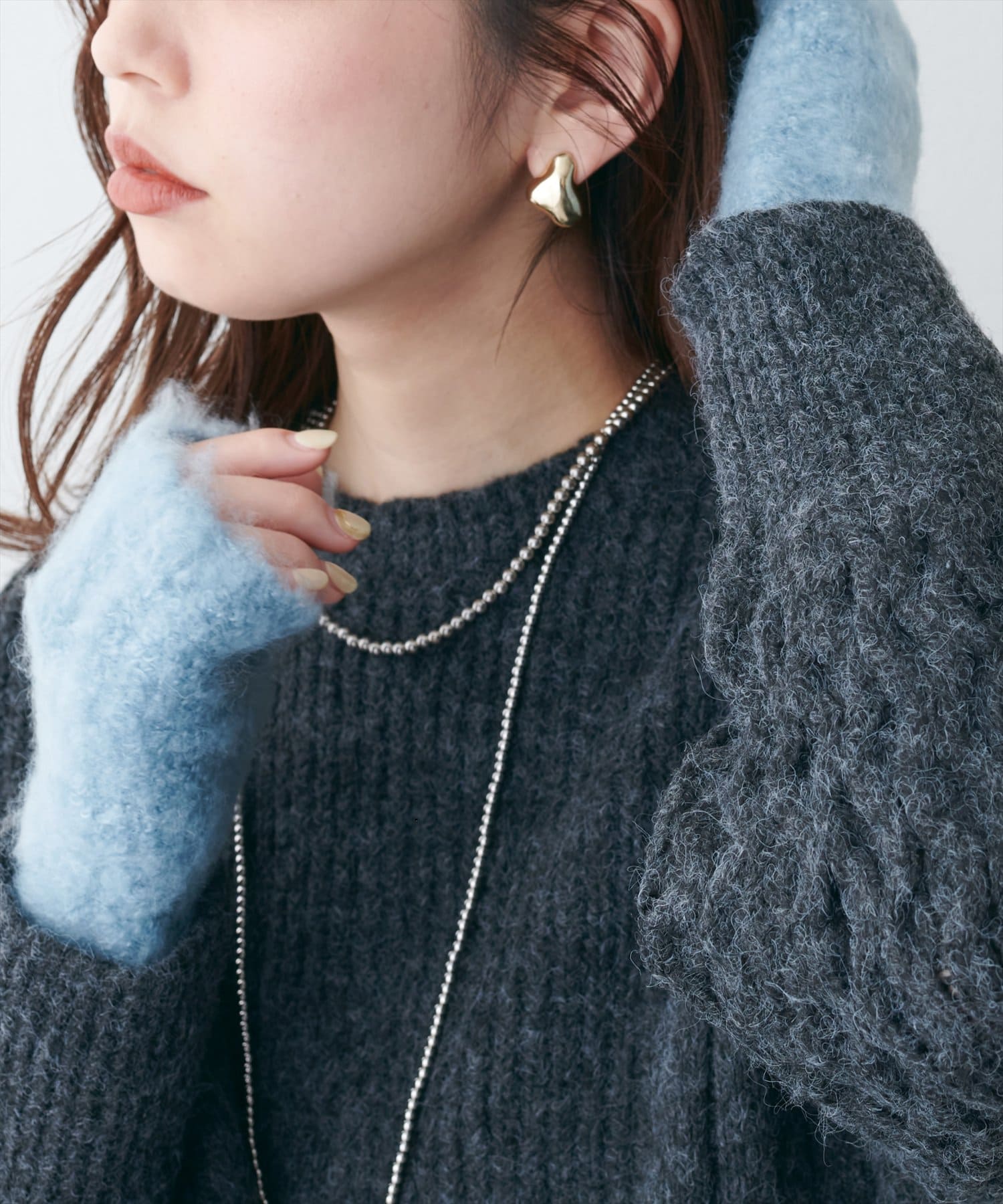 natural couture(ナチュラルクチュール) シャギーニットハンドウォーマー