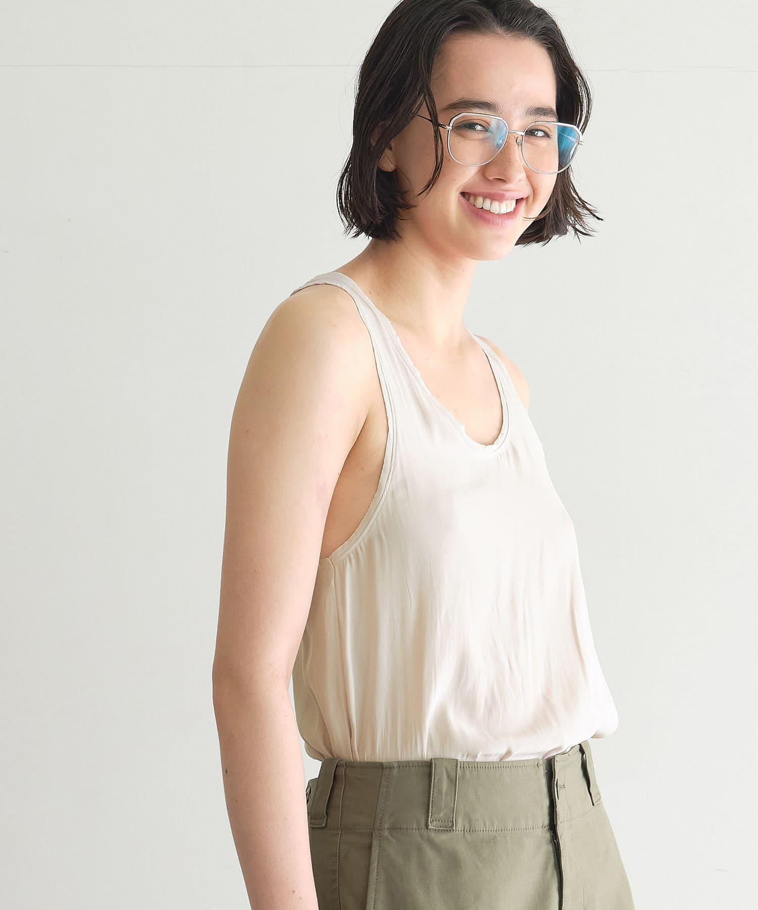 BLANC..】チタンフレームメガネ/B0024 CLR | GALLARDAGALANTE(ガリャル  