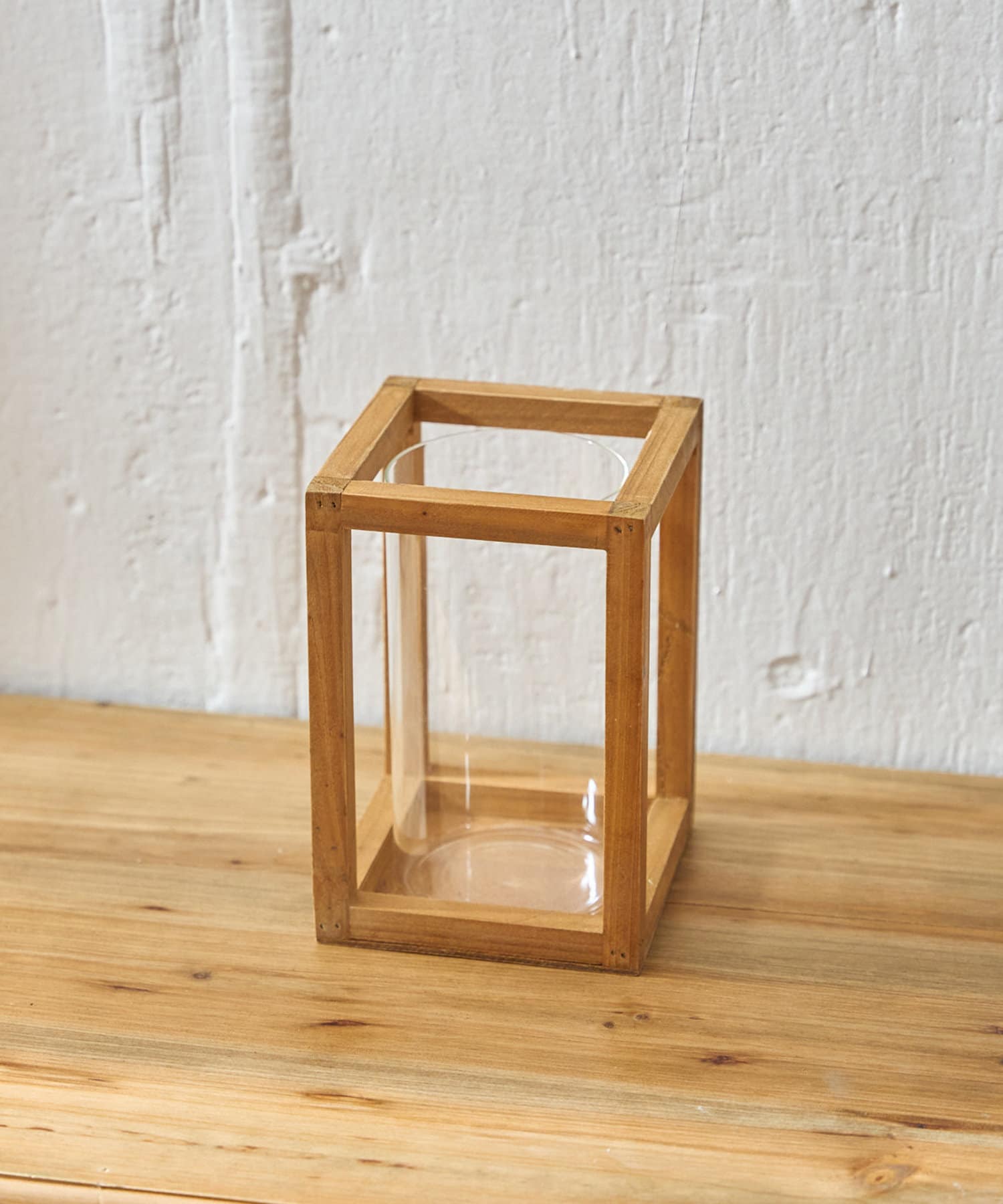 salut!(サリュ) ウッドフレーム付きガラスベース