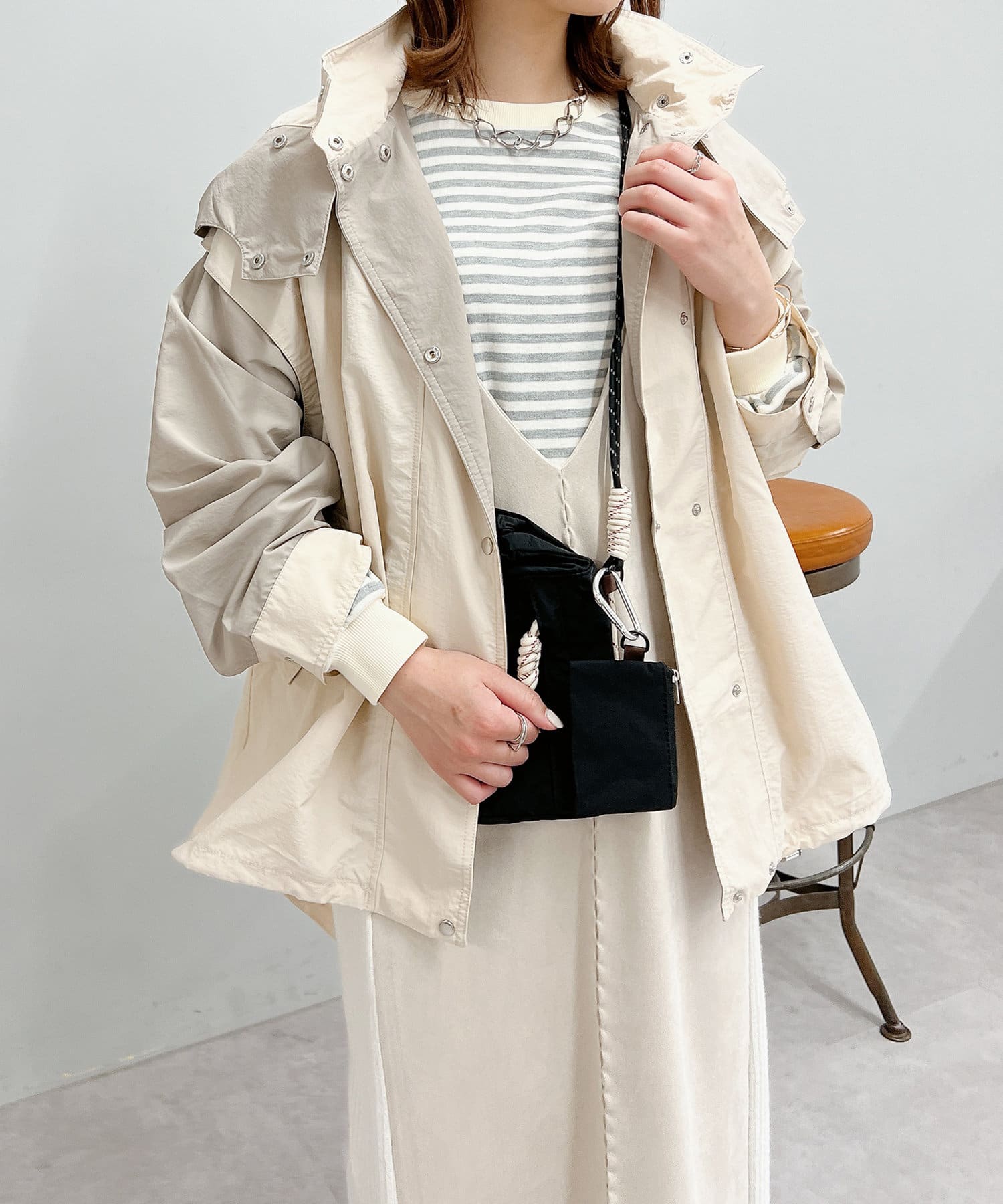 un dix cors(アンディコール) バイカラーマルチウェイマウンテンパーカー