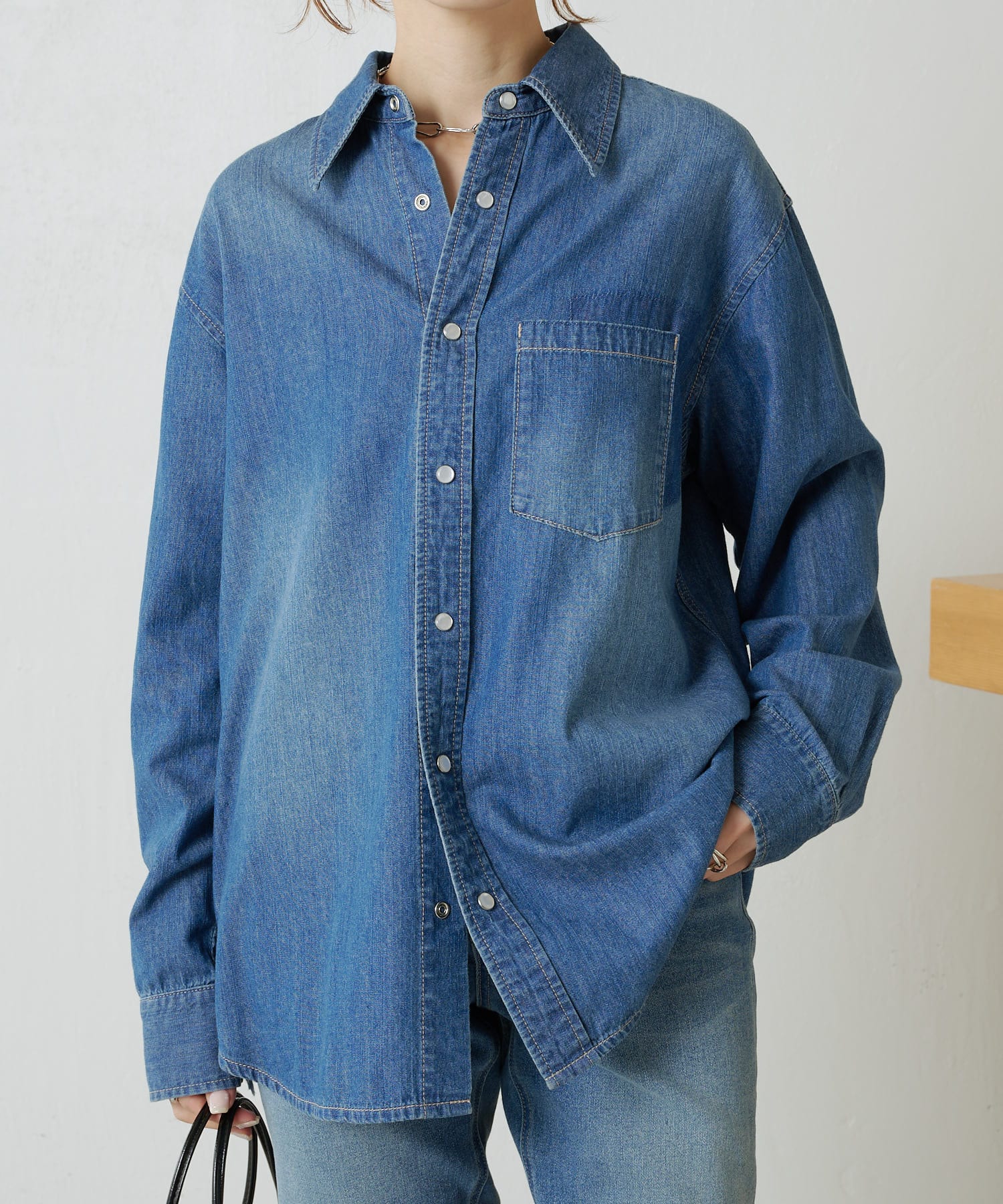 TRILL掲載】【Q.anos/キュアノス】Denim EM shirts | COLLAGE