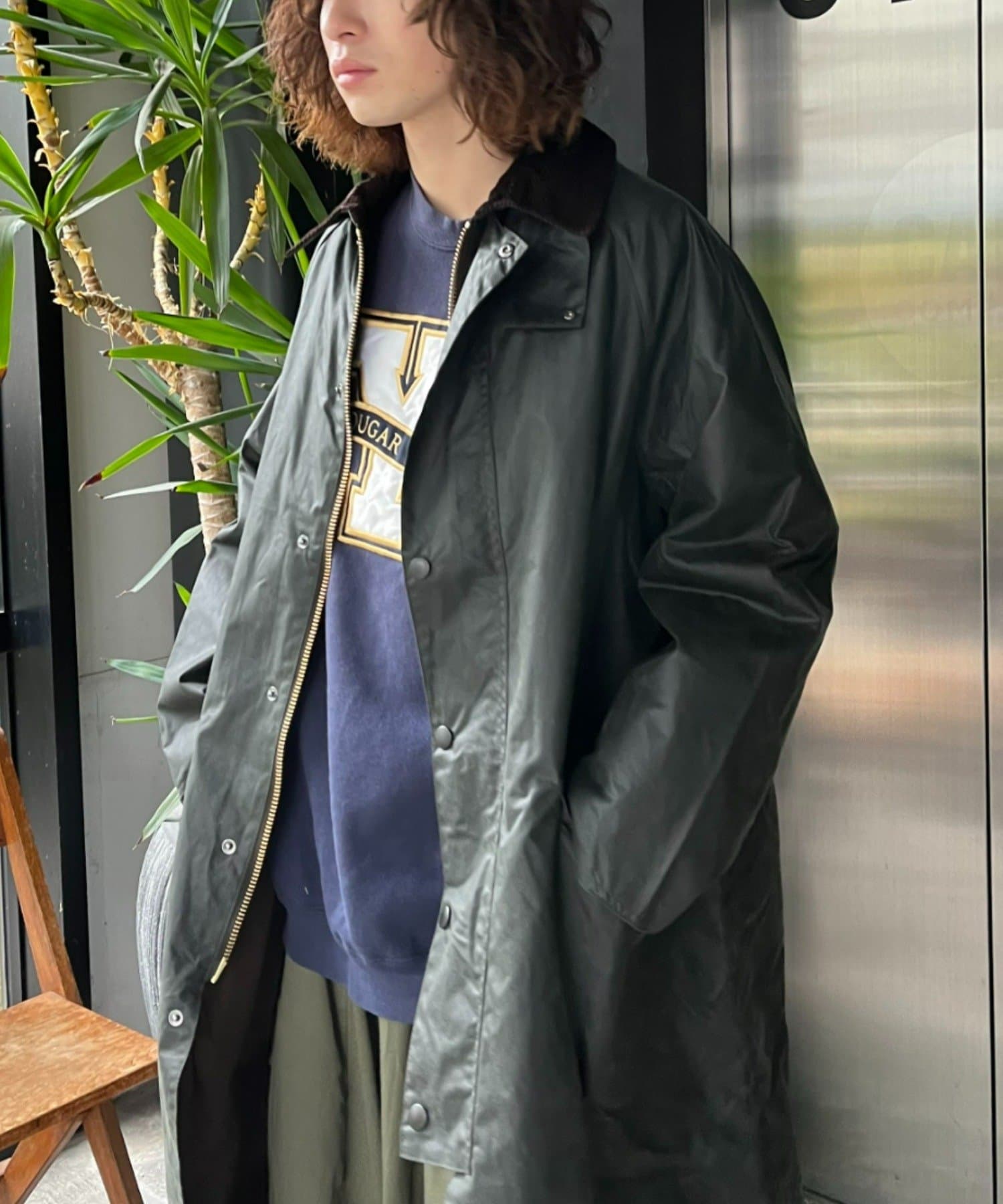 BARBOUR/バブアー】OS WAX BURGHLEY：コート-