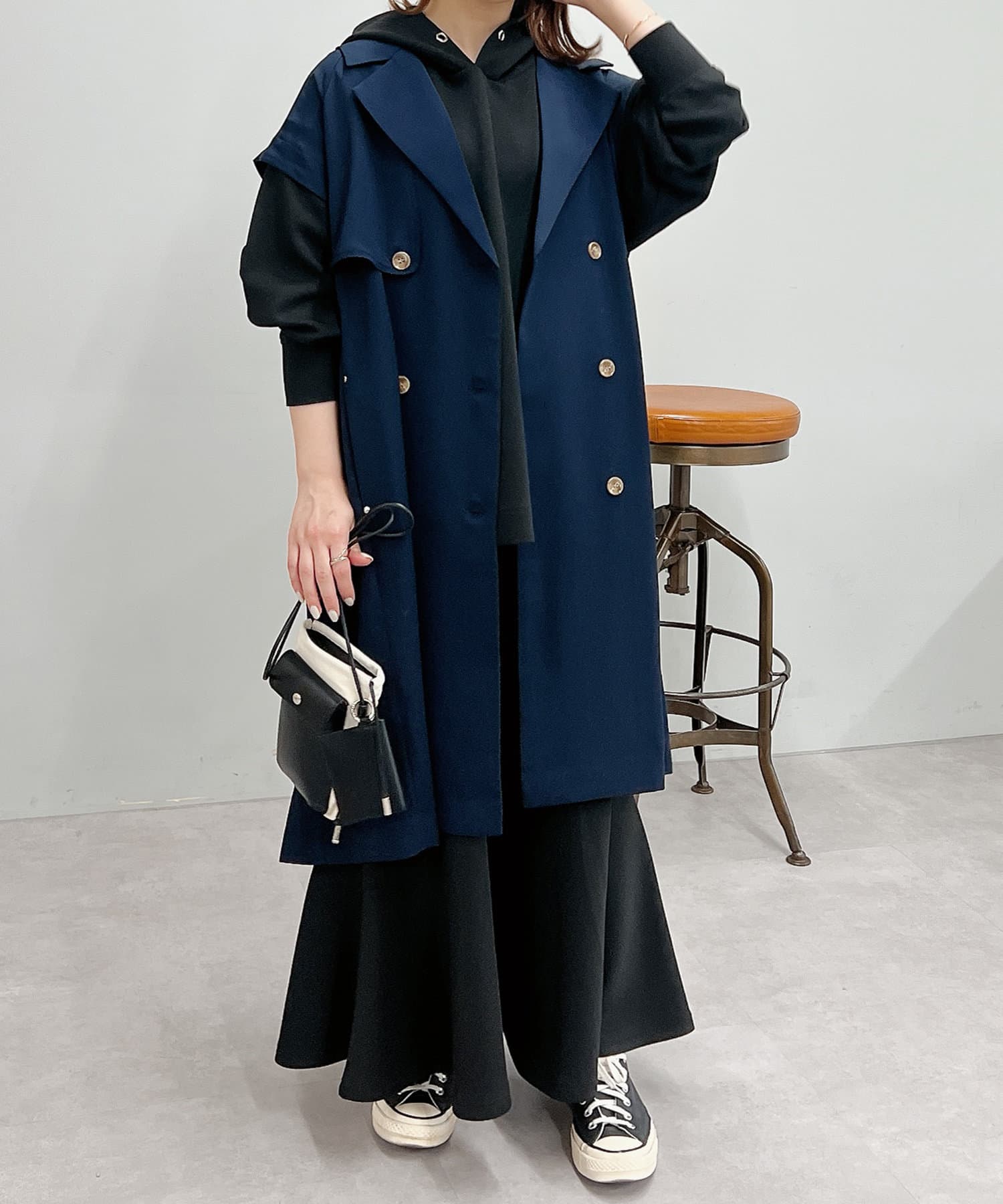 un dix cors(アンディコール) ２WAY袖取り外しトレンチコート